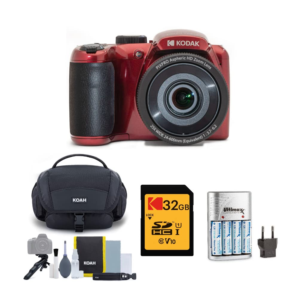 Foto 1 | Cámara Digital Kodak Pixpro Az255 Astro Zoom 16mp Roja - Venta Internacional.