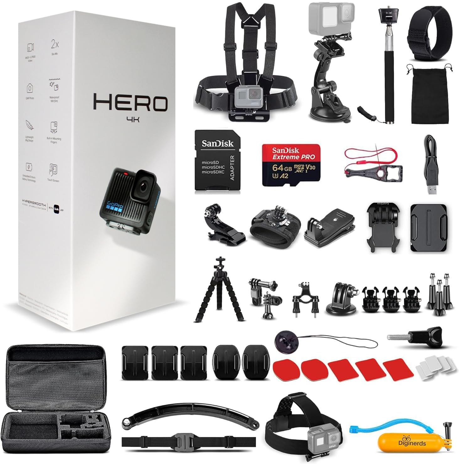 Foto 2 pulgar | Cámara De Acción Gopro Hero Black Compact 4k Ultra Hd 12mp - Venta Internacional.