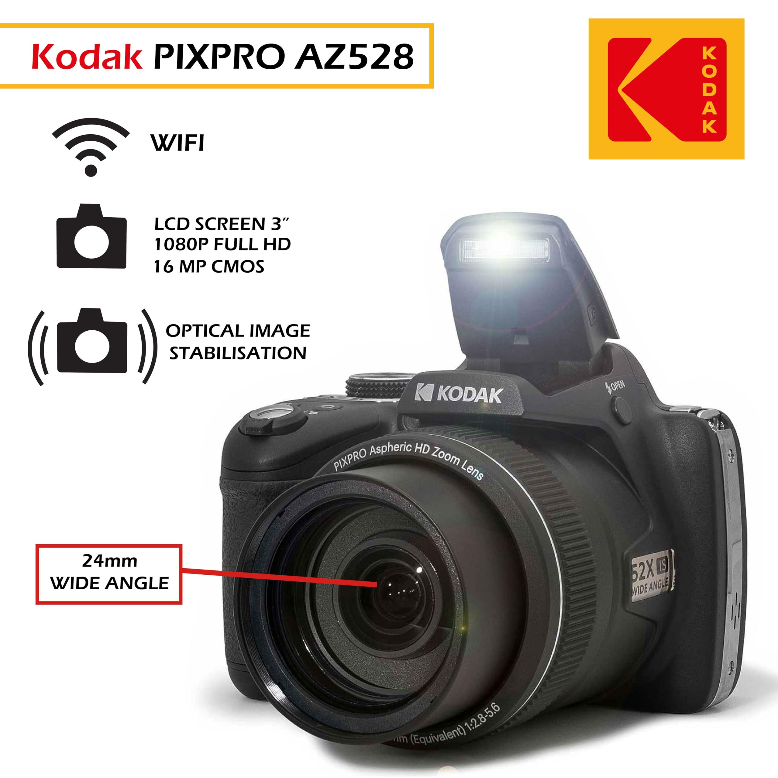 Foto 4 | Cámara Digital Kodak Pixpro Az528 De 16 Mp Con Vídeo Full Hd Y Zoom De 52x - Venta Internacional.