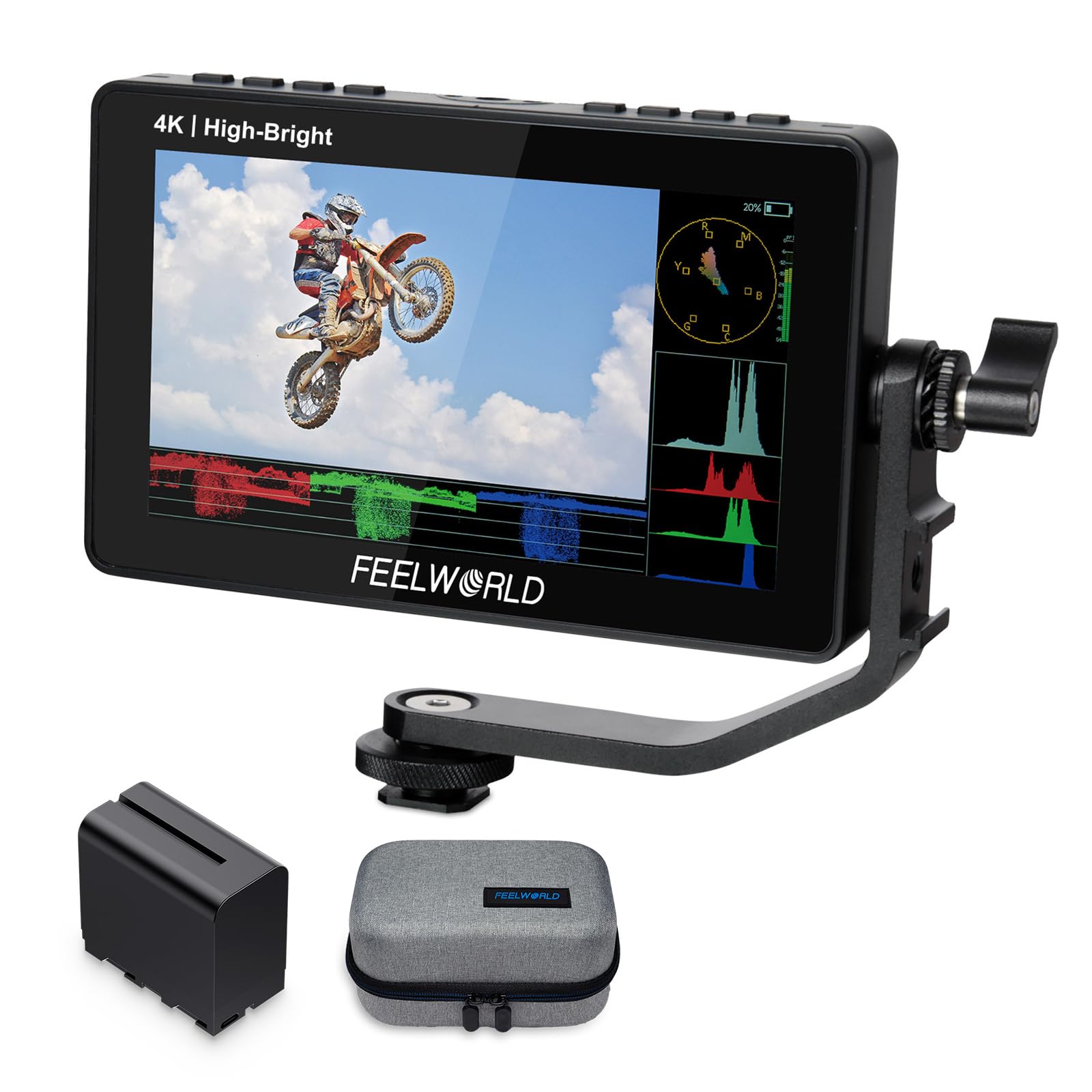 Foto 1 | Cámara Y Monitor De Campo Feelworld F5 Prox 5.5 Pulgadas 1600 Nit Con Bolsa - Venta Internacional.
