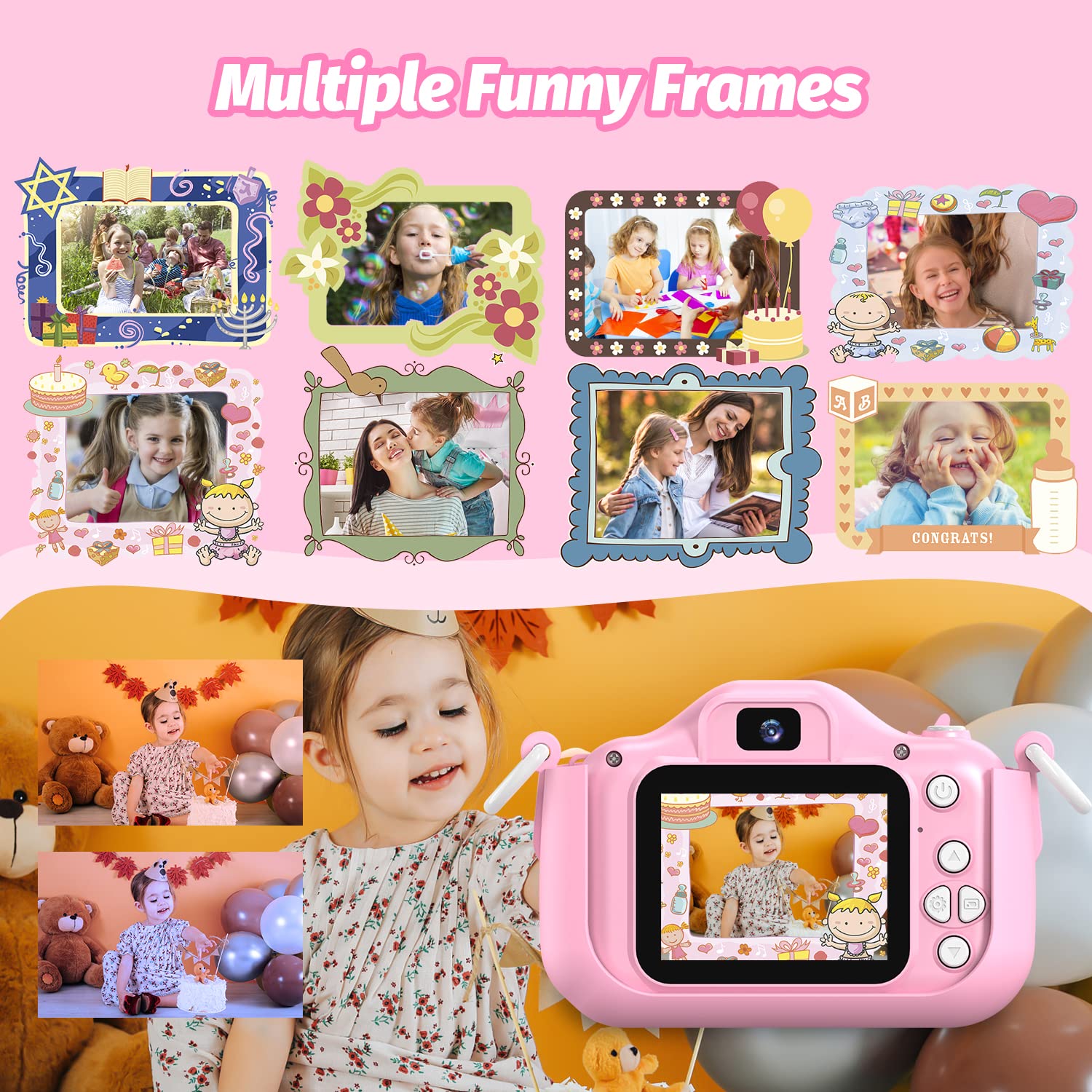 Foto 6 pulgar | Cámara Infantil Outuvas Para Niñas De 3 A 12 Años Con Tarjeta Sd De 12 Mp Y 32 Gb - Venta Internacional.