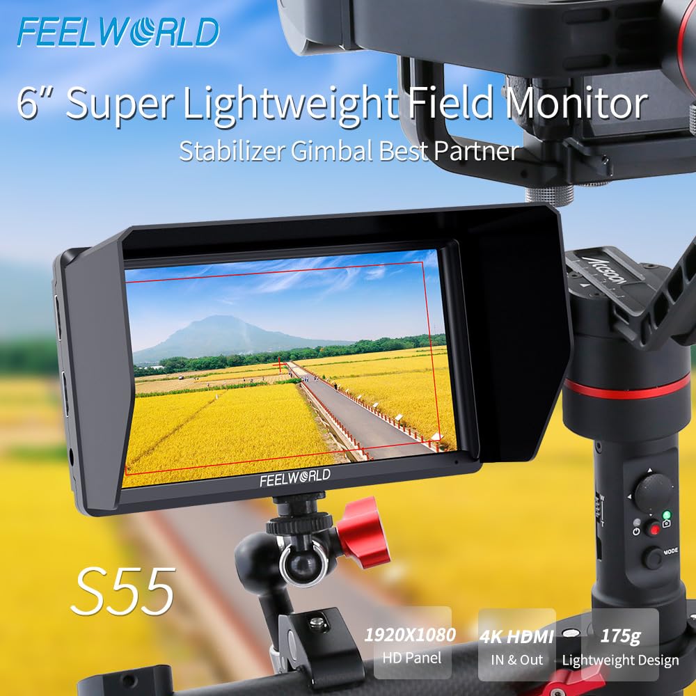 Foto 3 pulgar | Cámara Y Monitor De Campo Feelworld S55 V3 De 6 Pulgadas Fhd Con Batería - Venta Internacional.