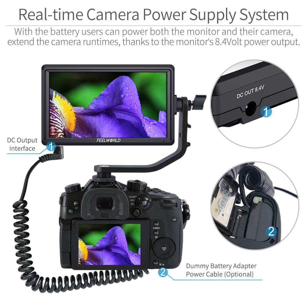 Foto 7 | Cámara Y Monitor De Campo Feelworld S55 V3 De 6 Pulgadas Fhd Con Batería - Venta Internacional.