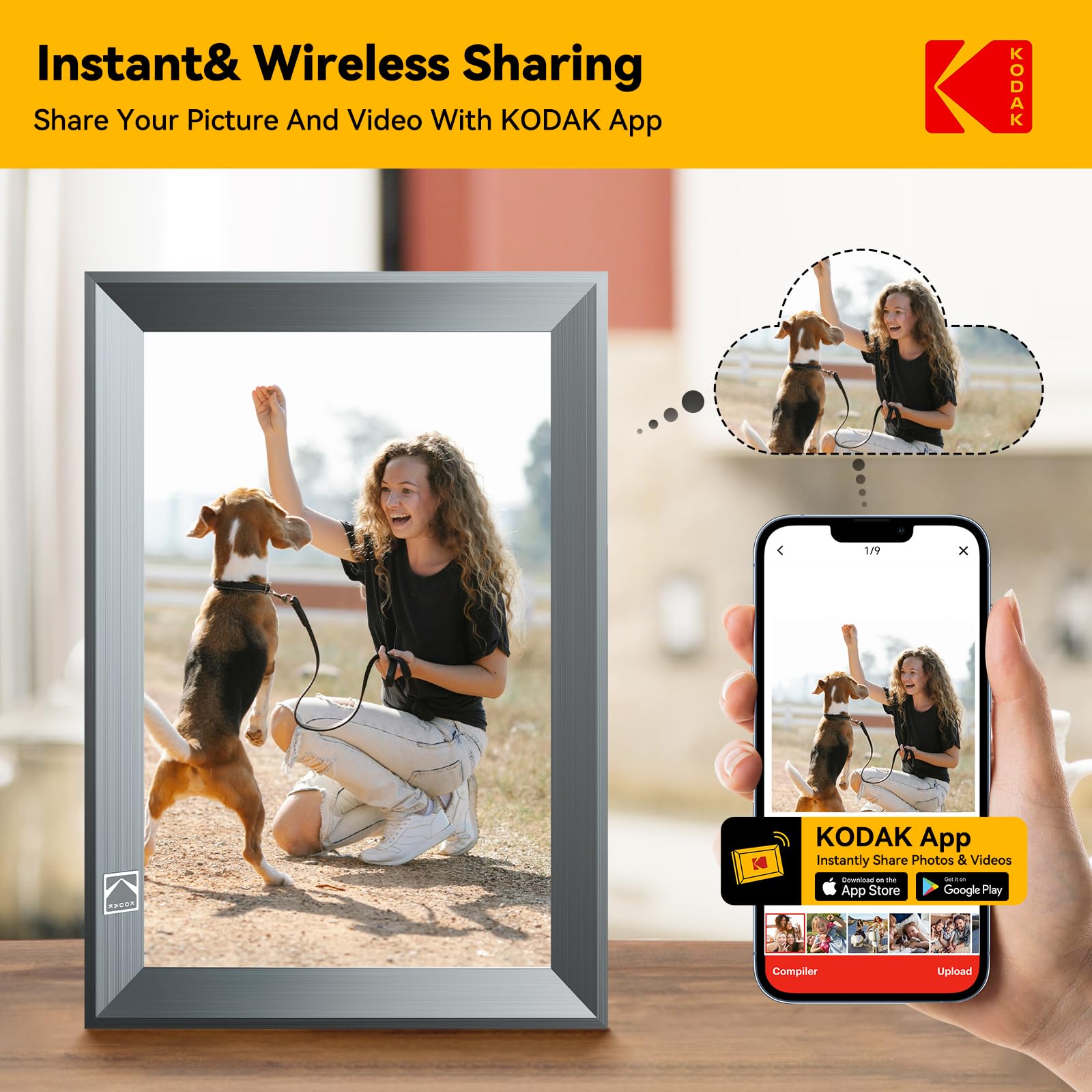 Foto 2 | Marco De Fotos Digital Kodak De 10,1 Pulgadas Con Wifi De 32 Gb De Almacenamiento - Venta Internacional.
