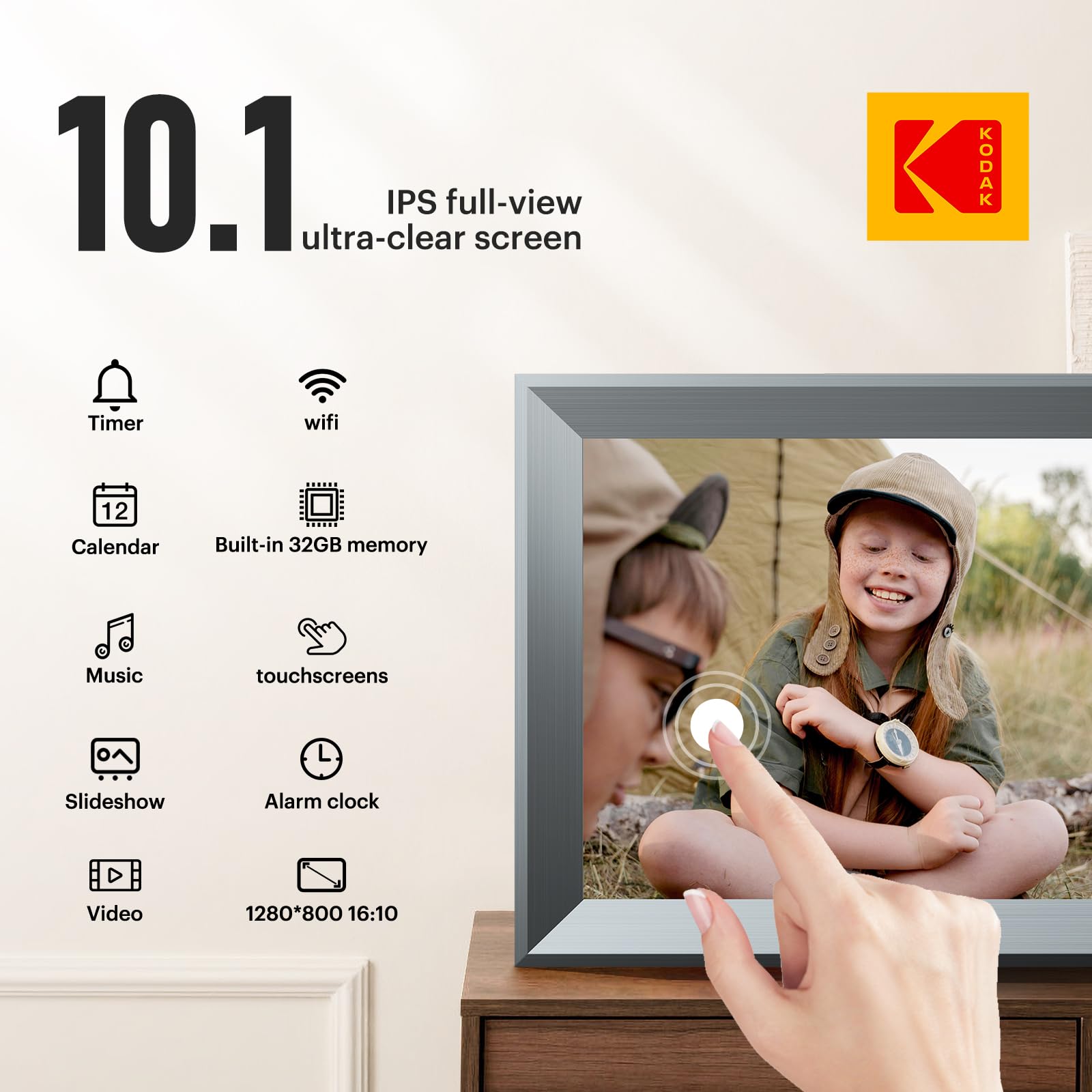 Foto 5 | Marco De Fotos Digital Kodak De 10,1 Pulgadas Con Wifi De 32 Gb De Almacenamiento - Venta Internacional.