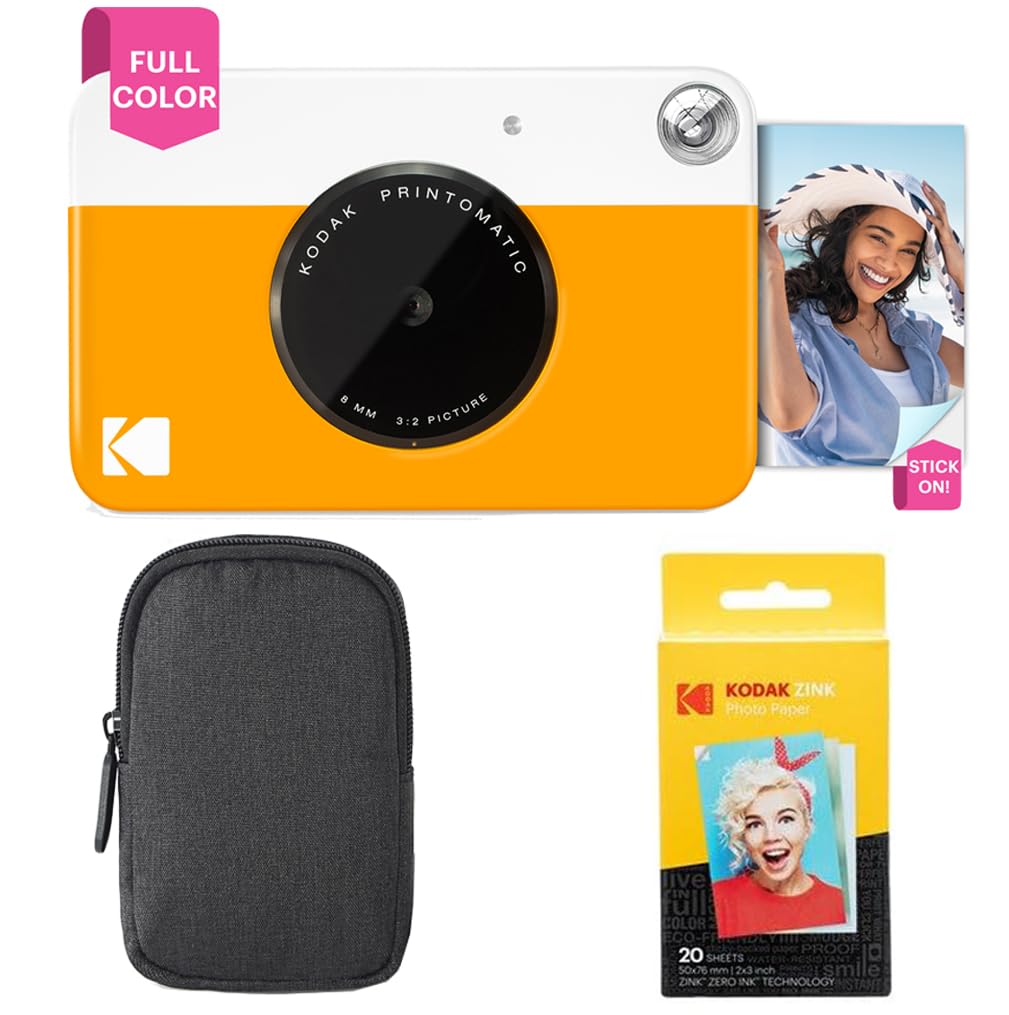 Foto 2 pulgar | Cámara De Impresión Instantánea Kodak Printomatic Starter Bundle Amarilla - Venta Internacional.