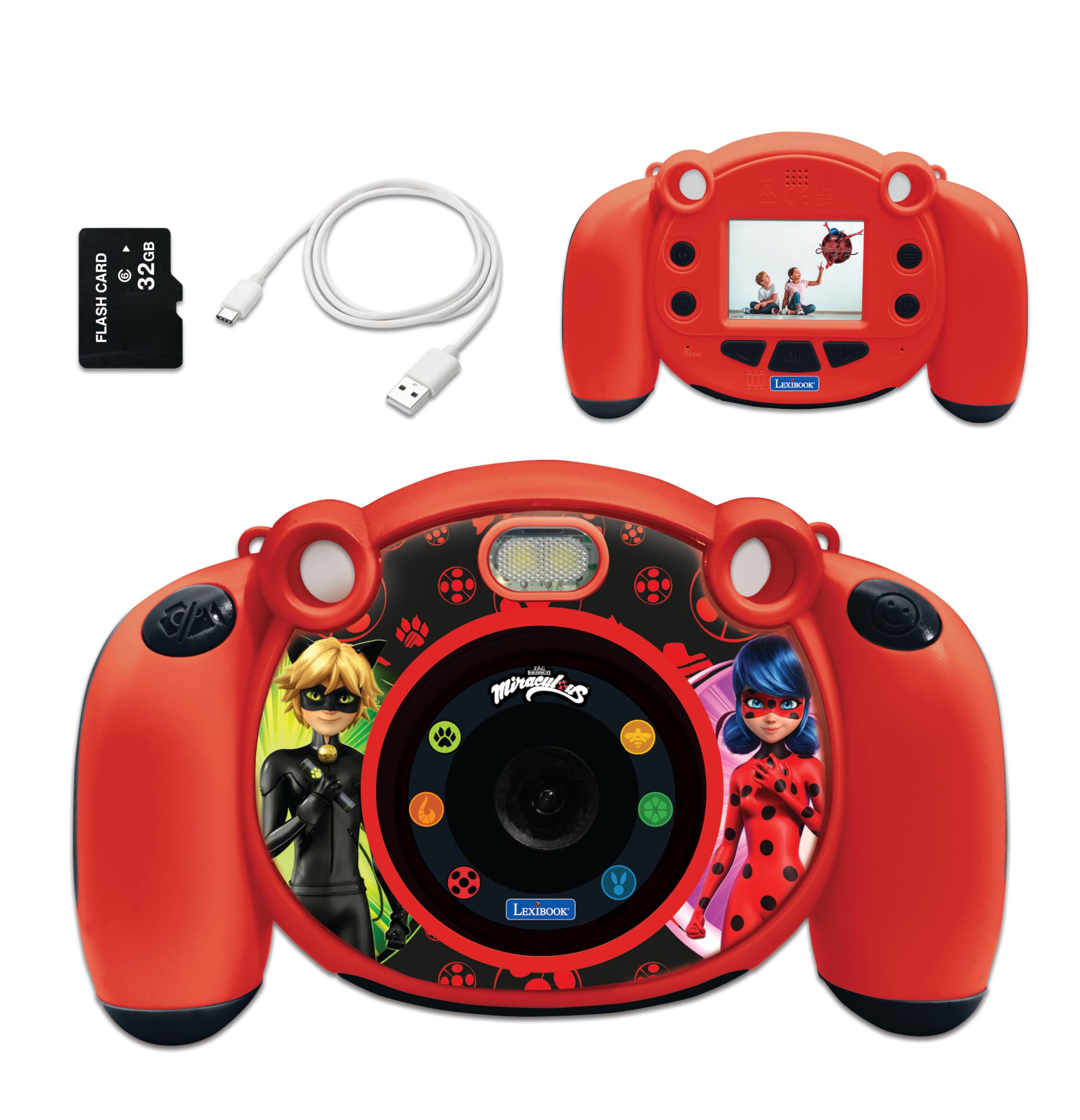 Foto 2 pulgar | Cámara Lexibook Miraculous 4 En 1 Para Niños Con Tarjeta Sd De 32 Gb Incluida - Venta Internacional.