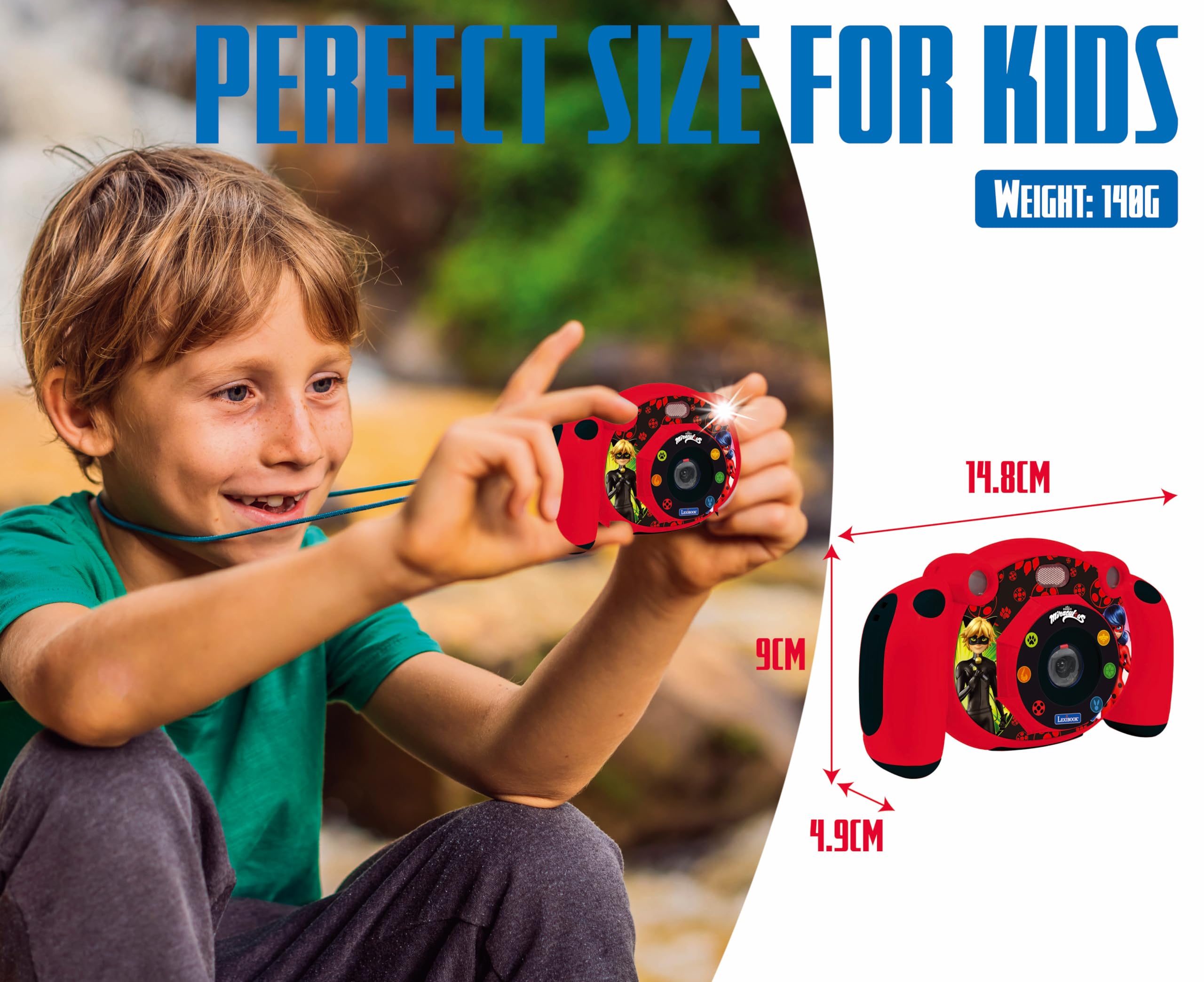 Foto 5 pulgar | Cámara Lexibook Miraculous 4 En 1 Para Niños Con Tarjeta Sd De 32 Gb Incluida - Venta Internacional.