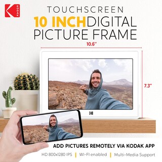 Foto 3 | Marco De Fotos Digital Kodak Con Pantalla Táctil De 10 Pulgadas Y 16 Gb, Blanco - Venta Internacional.