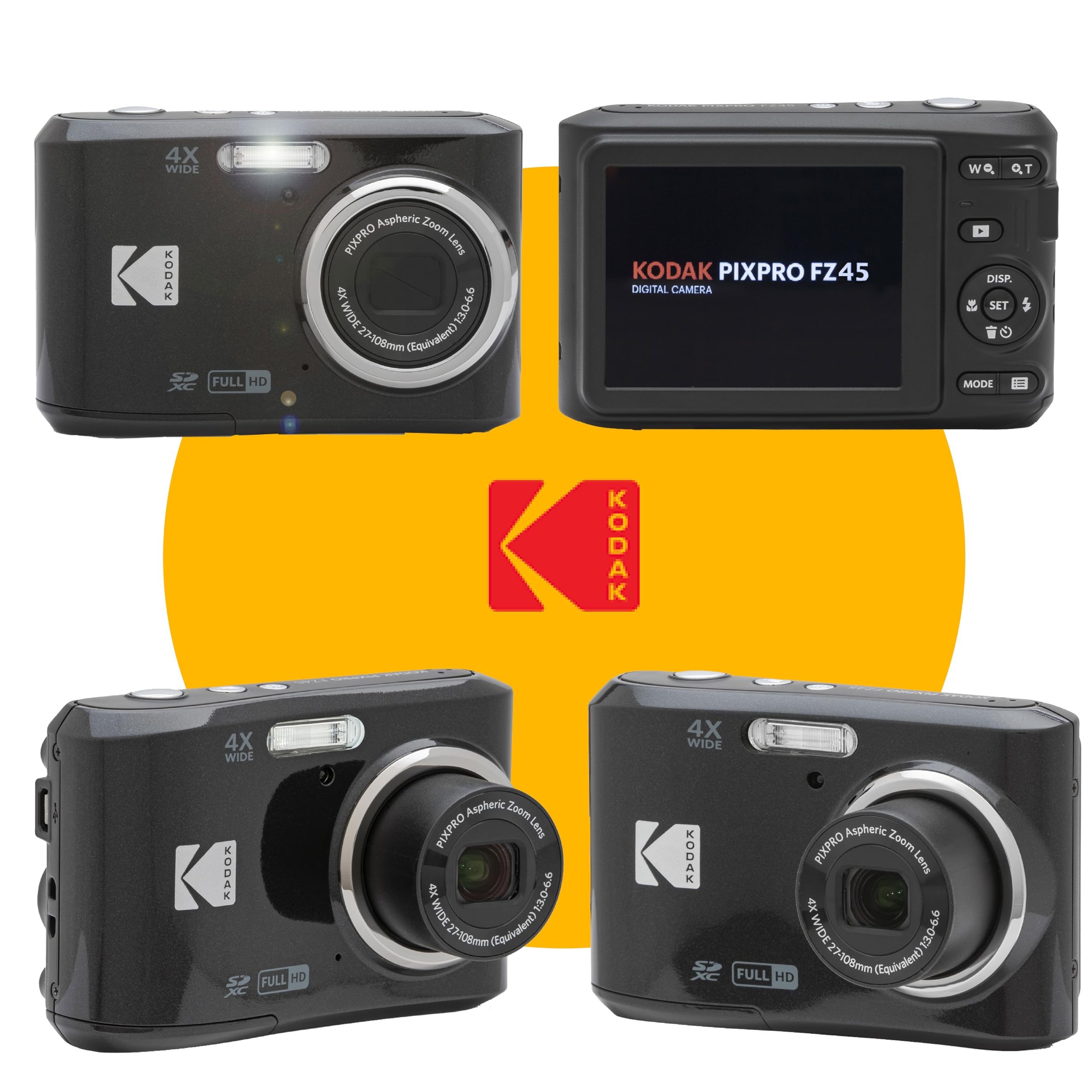 Foto 3 | Cámara Digital Kodak Pixpro Fz45, 16 Mp, Zoom 4x, 27 Mm, Lcd De 2,7 Pulgadas - Venta Internacional.