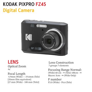 Foto 6 | Cámara Digital Kodak Pixpro Fz45, 16 Mp, Zoom 4x, 27 Mm, Lcd De 2,7 Pulgadas - Venta Internacional.