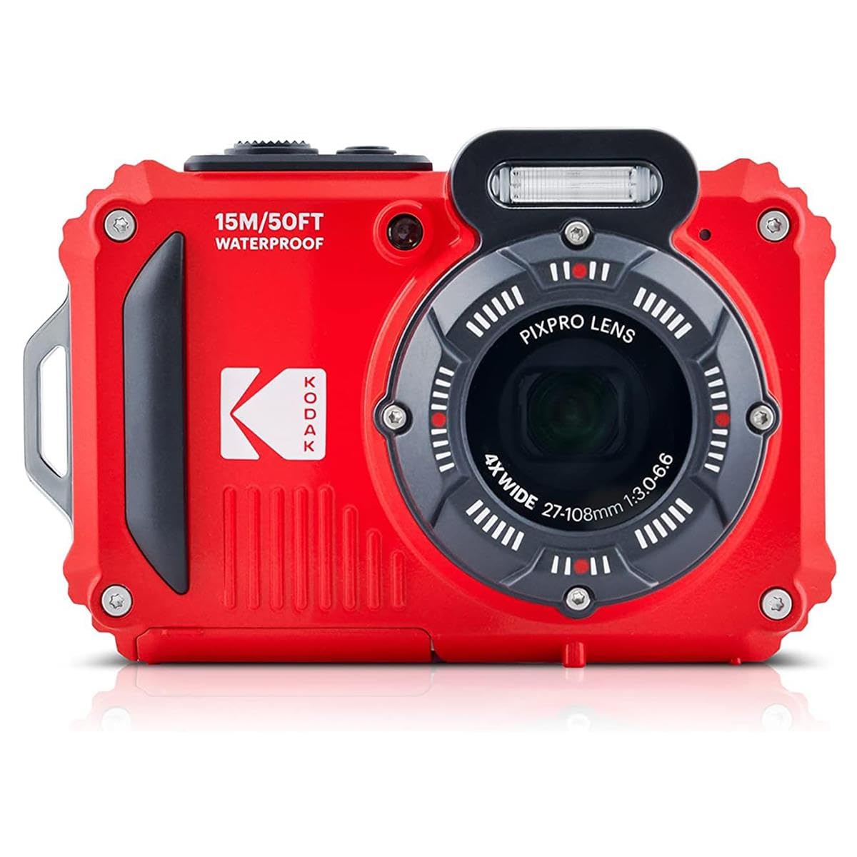 Foto 2 | Cámara Impermeable Kodak Pixpro Wpz2 16mp Full Hd, Roja - Venta Internacional.