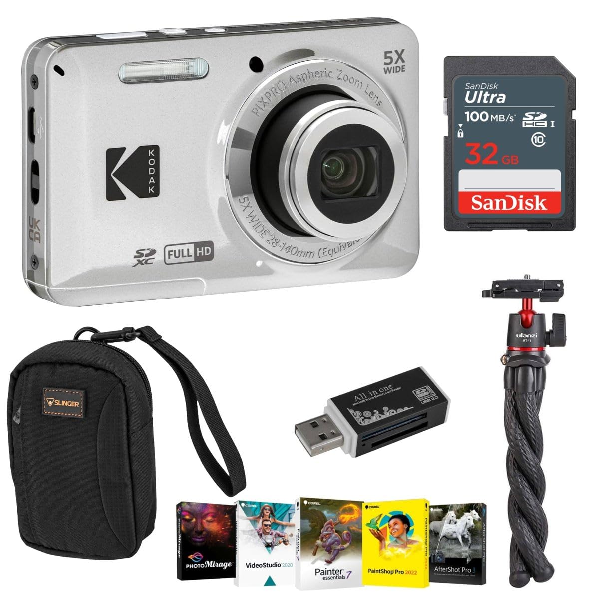 Foto 1 | Cámara Digital Kodak Pixpro Fz55 Friendly Zoom Silver 16mp - Venta Internacional.