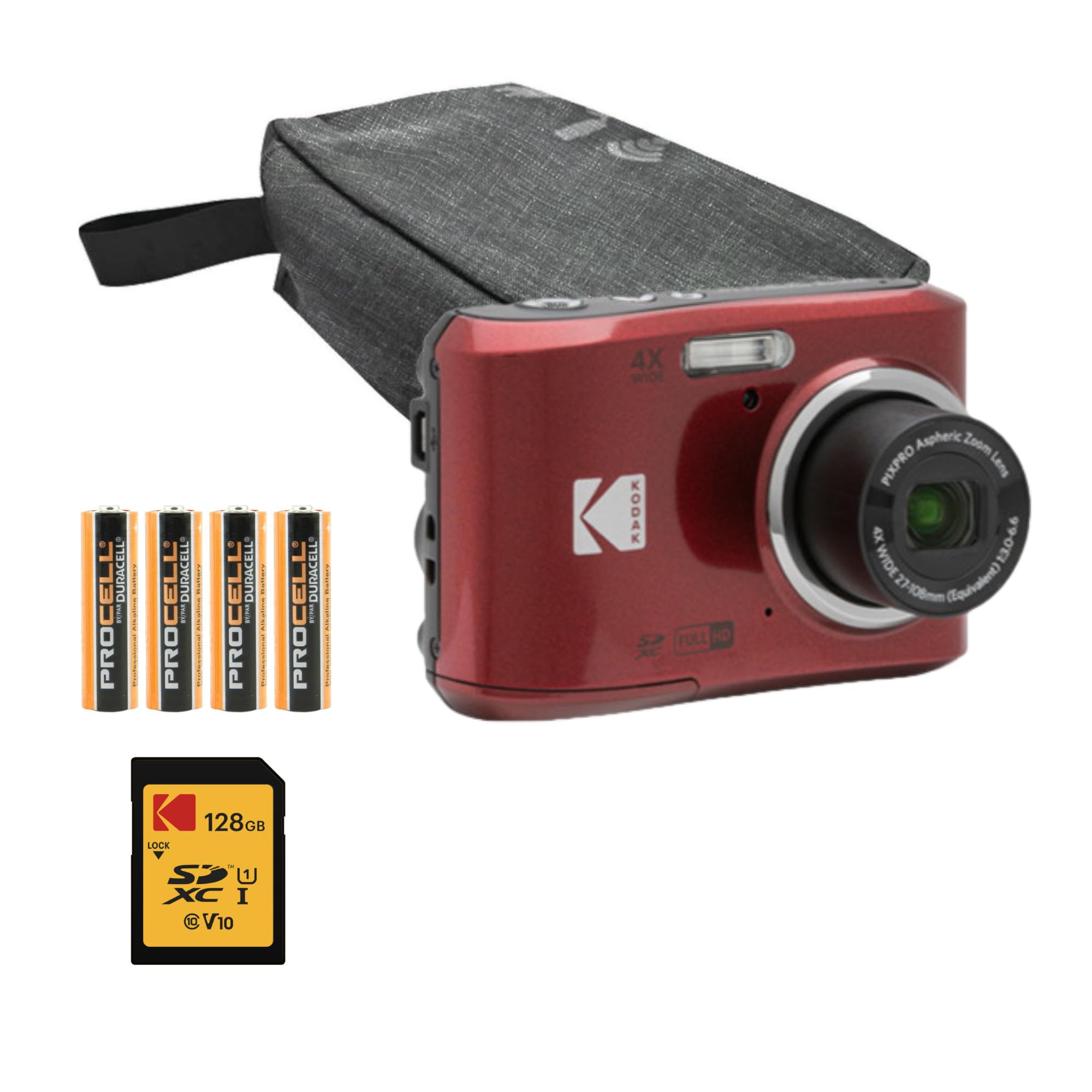 Foto 1 | Cámara Digital Kodak Pixpro Fz45 Friendly Zoom Red + Accesorios - Venta Internacional.