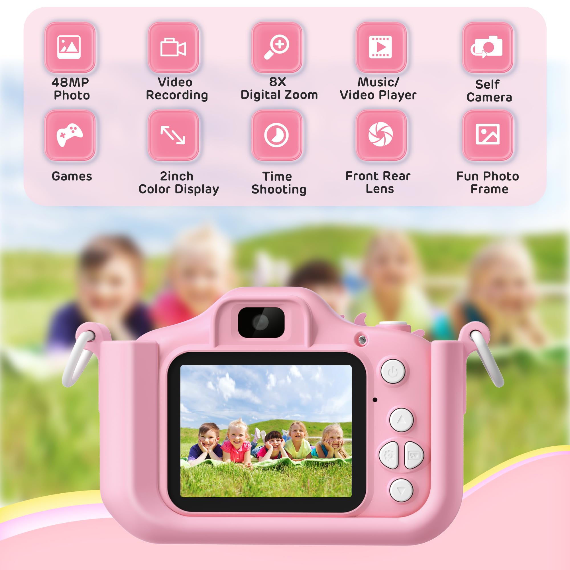 Foto 3 pulgar | Cámara Para Niños Hometall Upgrade 1080p Hd Selfie Con Tarjeta Sd De 32 Gb - Venta Internacional.