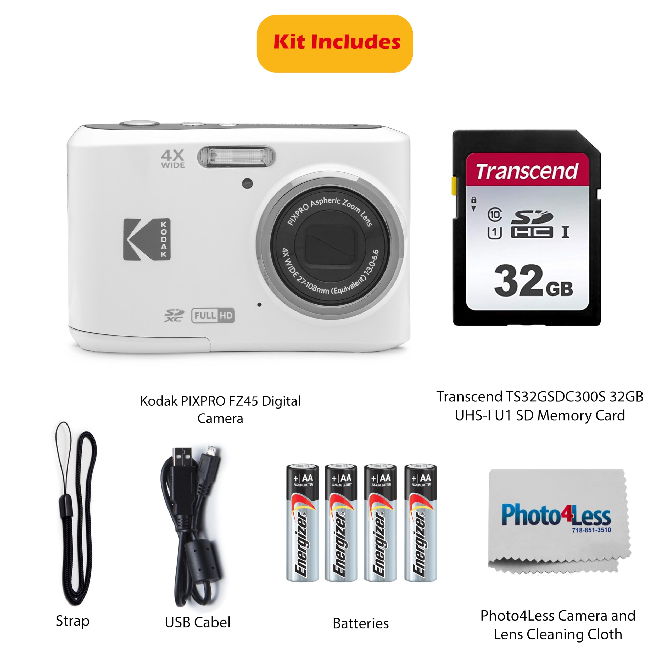 Foto 2 | Cámara Digital Kodak Pixpro Fz45, 16 Mp, Zoom 4x, 27 Mm, Lcd De 2,7 Pulgadas - Venta Internacional.