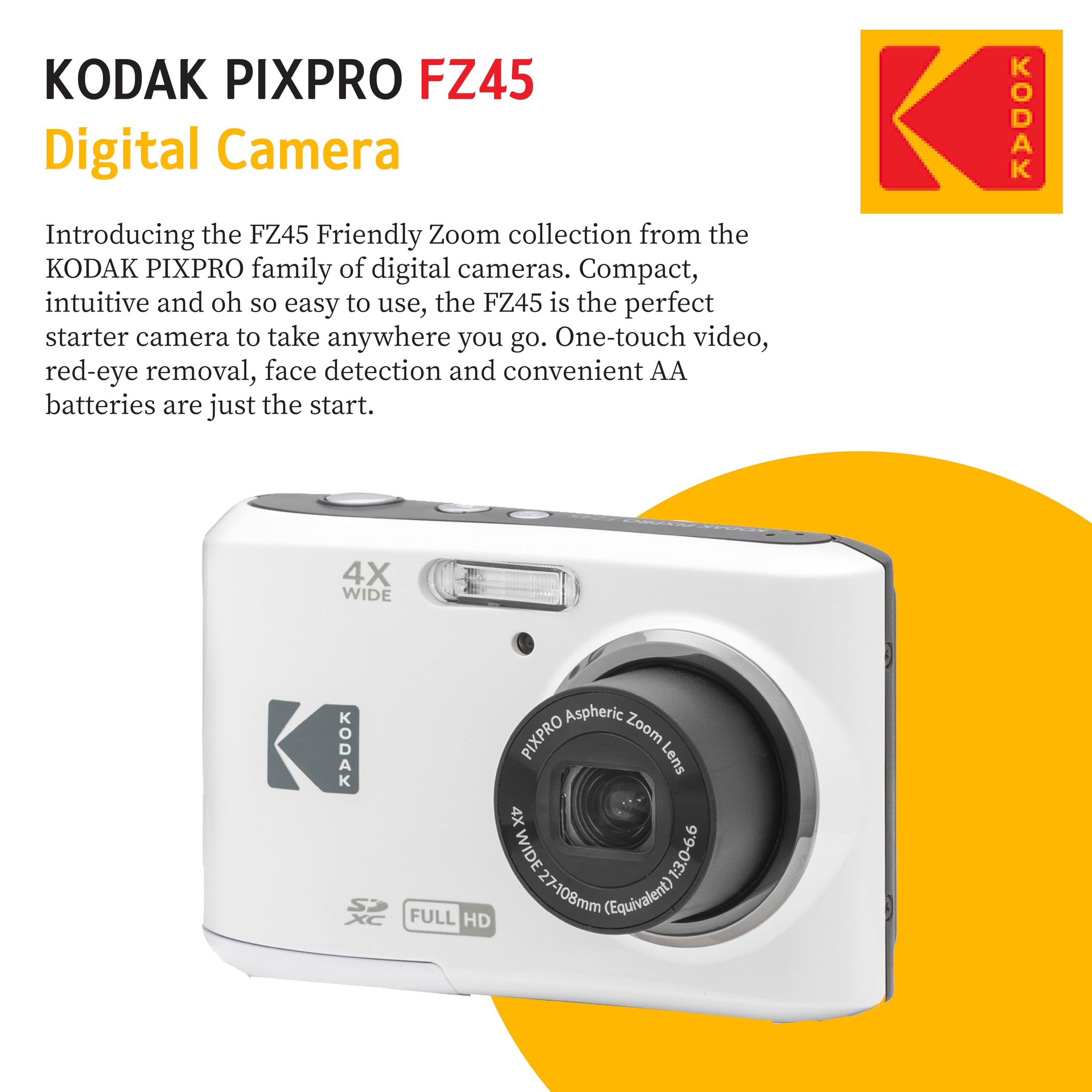 Foto 5 pulgar | Cámara Digital Kodak Pixpro Fz45, 16 Mp, Zoom 4x, 27 Mm, Lcd De 2,7 Pulgadas - Venta Internacional.