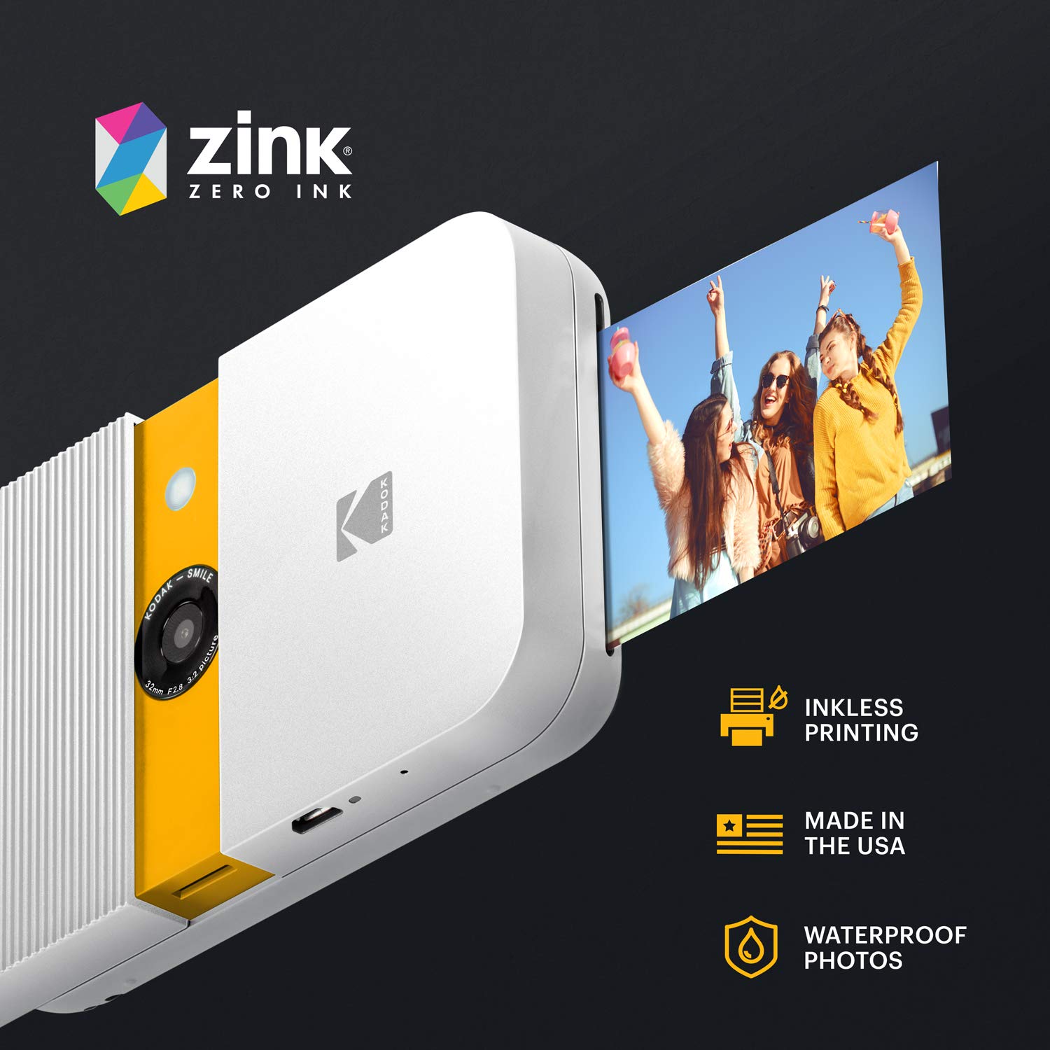 Foto 5 | Cámara Digital De Impresión Instantánea Kodak Smile De 10 Mp Con Impresora 2x3 - Venta Internacional.