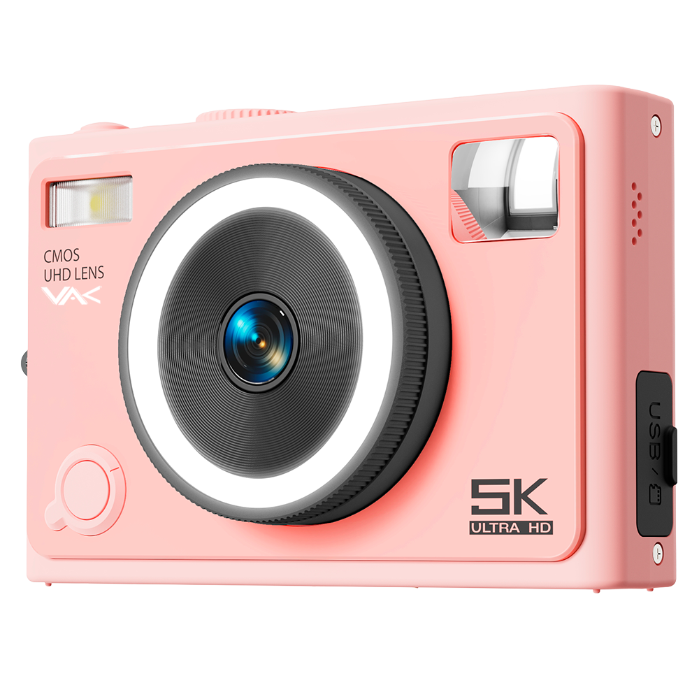 Foto 2 pulgar | Camara Digital Vak F3l 5k 2 Lentes Selfie Aro Luz Wifi 64mp