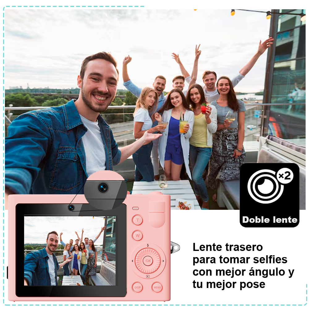 Foto 5 pulgar | Camara Digital Vak F3l 5k 2 Lentes Selfie Aro Luz Wifi 64mp