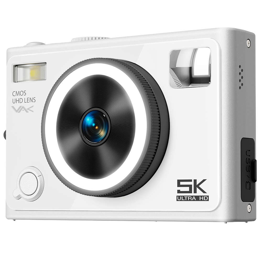 Foto 2 pulgar | Camara Digital Vak F3l 5k 2 Lentes Selfie Aro Luz Wifi 64mp