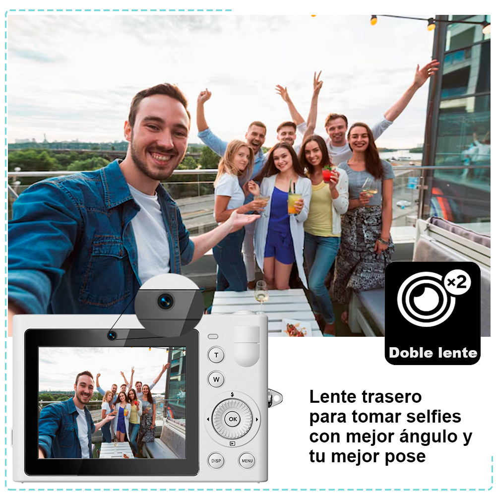 Foto 5 pulgar | Camara Digital Vak F3l 5k 2 Lentes Selfie Aro Luz Wifi 64mp