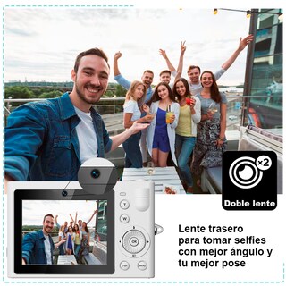 Foto 4 | Camara Digital Vak F3l 5k 2 Lentes Selfie Aro Luz Wifi 64mp