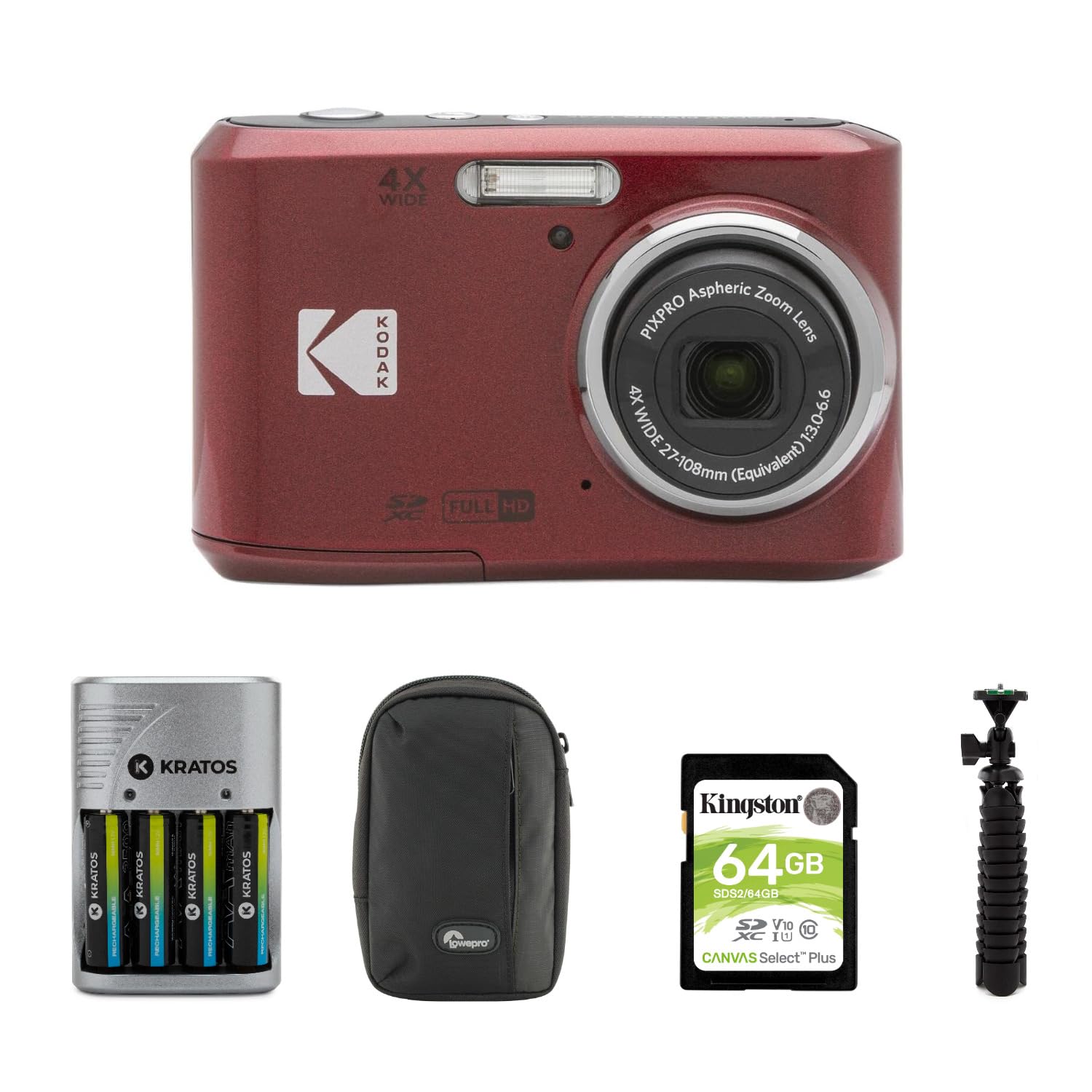 Foto 1 | Cámara Digital Kodak Pixpro Fz45 Friendly Zoom Red 16mp - Venta Internacional.