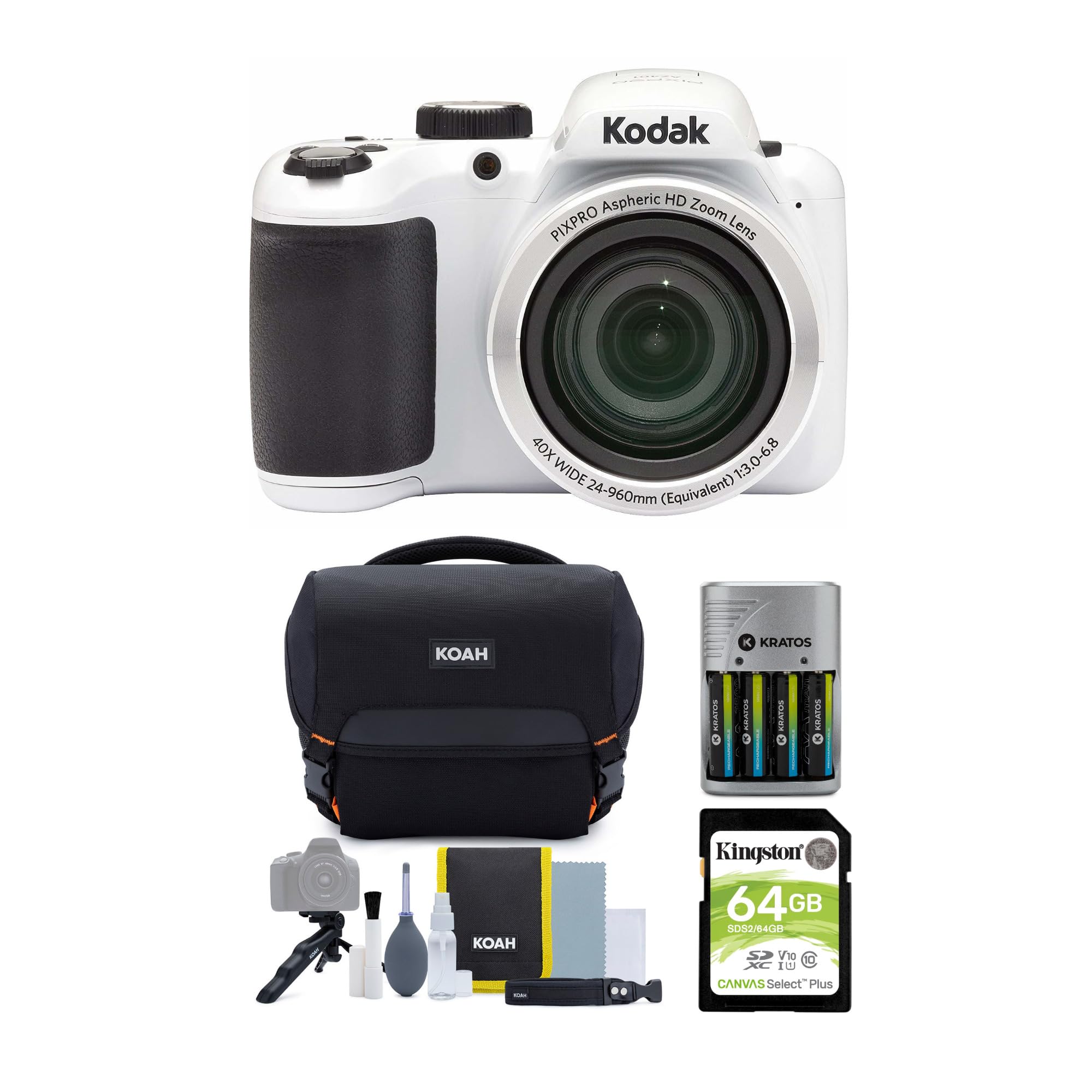 Foto 1 | Cámara Digital Kodak Pixpro Az401wh Con Zoom De 16 Mp Y 40x Con Accesorios - Venta Internacional.