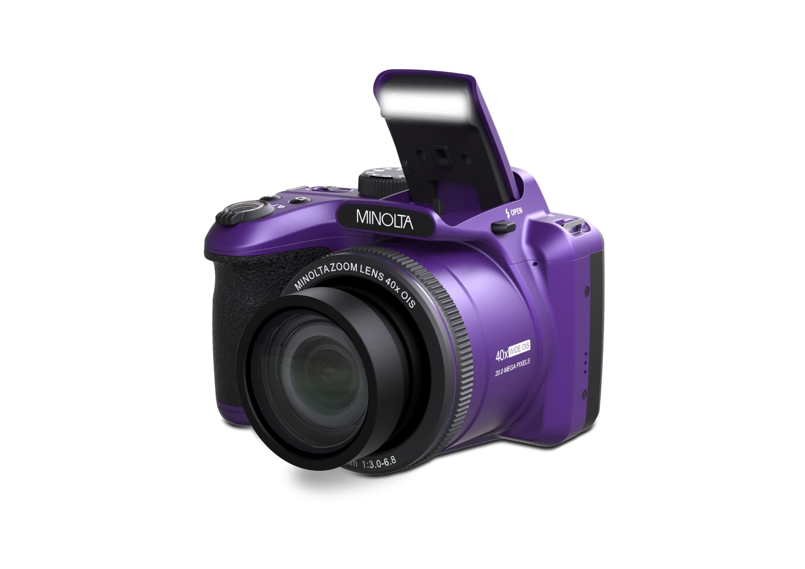 Cámara Digital Minolta 20mp 40x Zoom 1080p Fhd Video Púrpura - Venta Internacional. $10,463