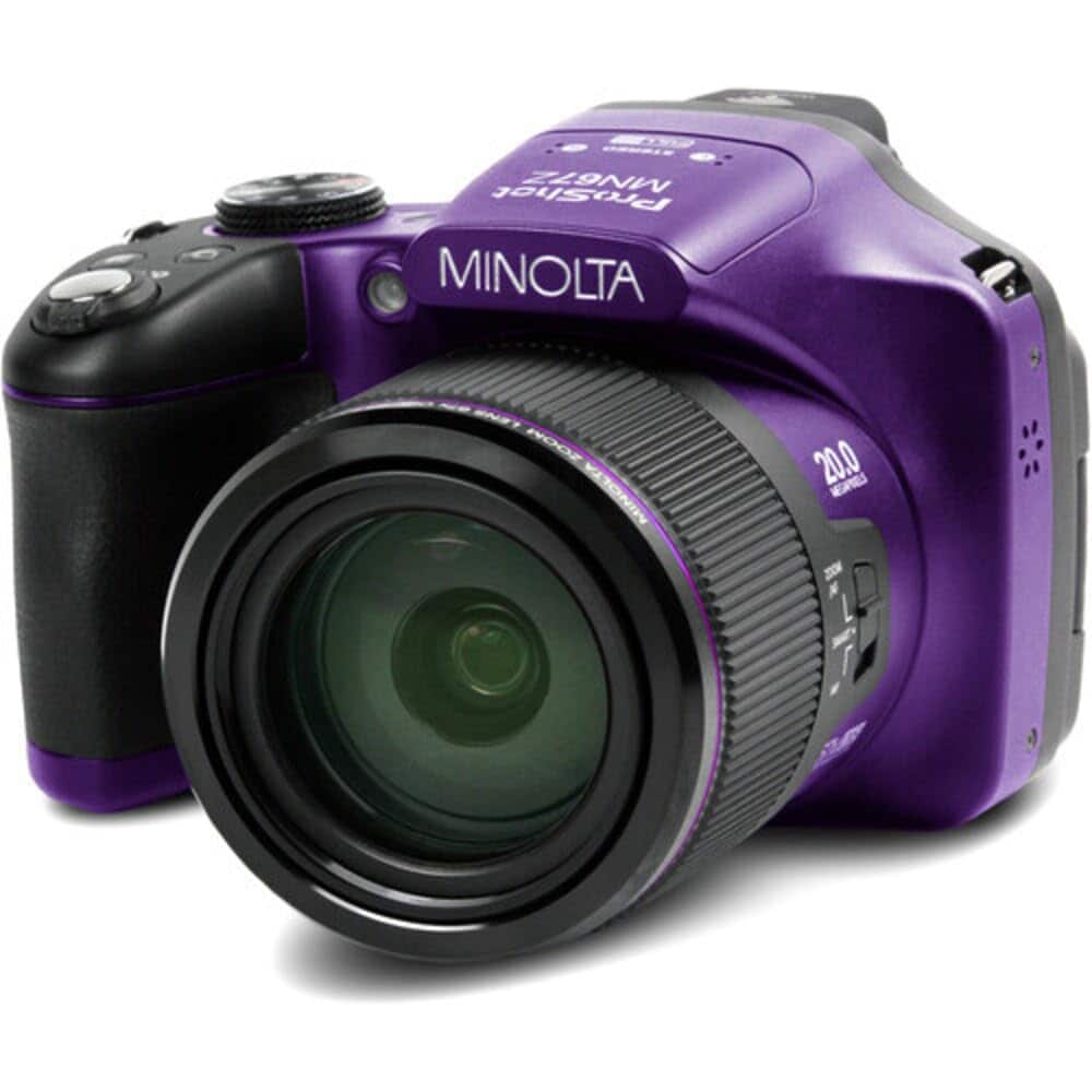 Cámara Digital Minolta Pro Shot 20mp 67x Zoom 1080p Púrpura - Venta Internacional. $11,239