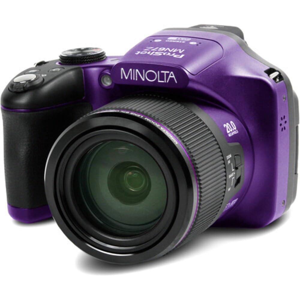 Foto 1 | Cámara Digital Minolta Pro Shot 20mp 67x Zoom 1080p Púrpura - Venta Internacional.
