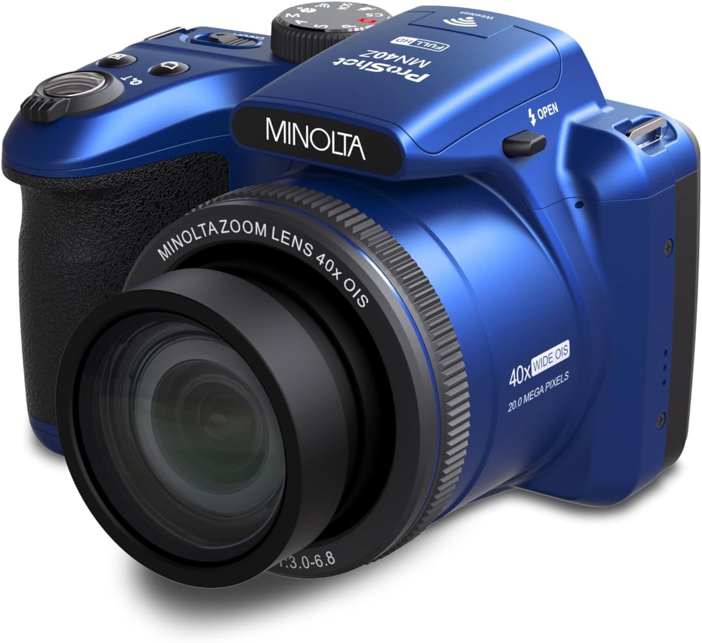 Foto 8 pulgar | Cámara Digital Minolta Mn40z 20mp 40x Zoom 1080p Fhd Azul - Venta Internacional.