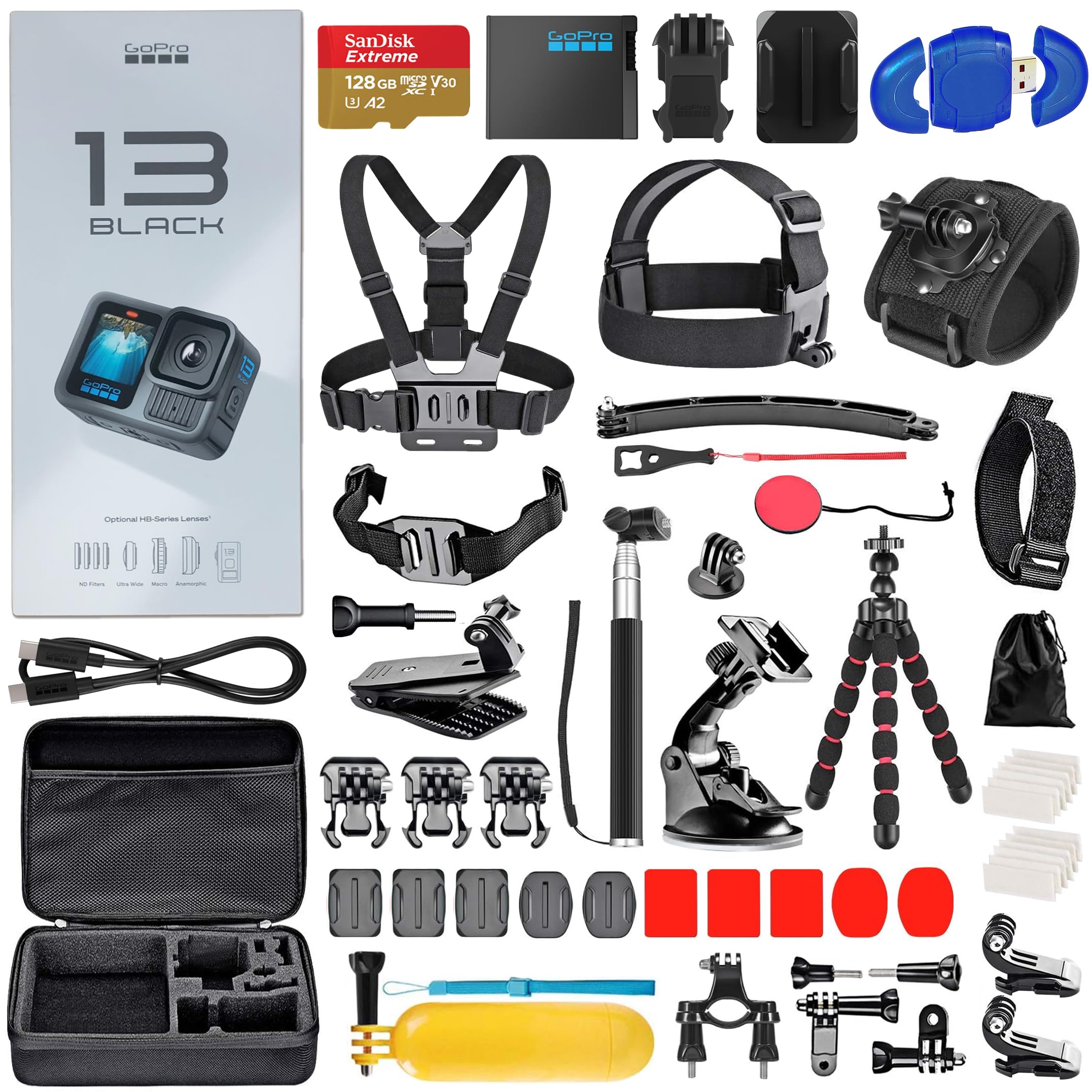 Cámara De Acción Gopro Hero13 Negra 5.3k 27mp Impermeable - Venta Internacional.
