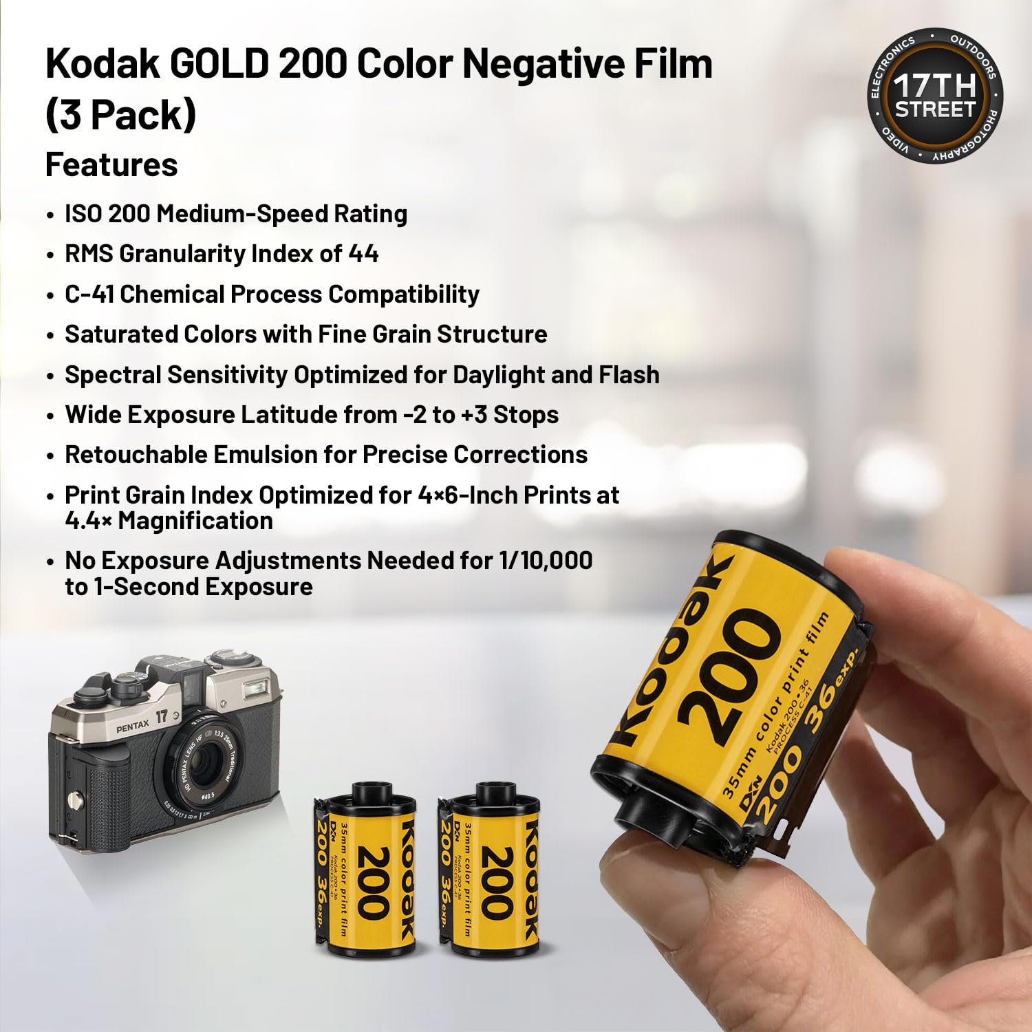 Foto 5 | Cámara De Cine Pentax 17 Compacta De Medio Fotograma Con Lente F3.5 De 25 Mm - Venta Internacional.