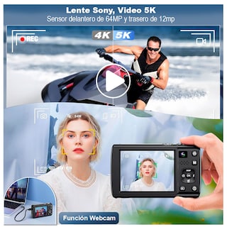 Foto 4 | Camara Digital Vak 408 5k Selfie-cam 64mp Zoom Optico