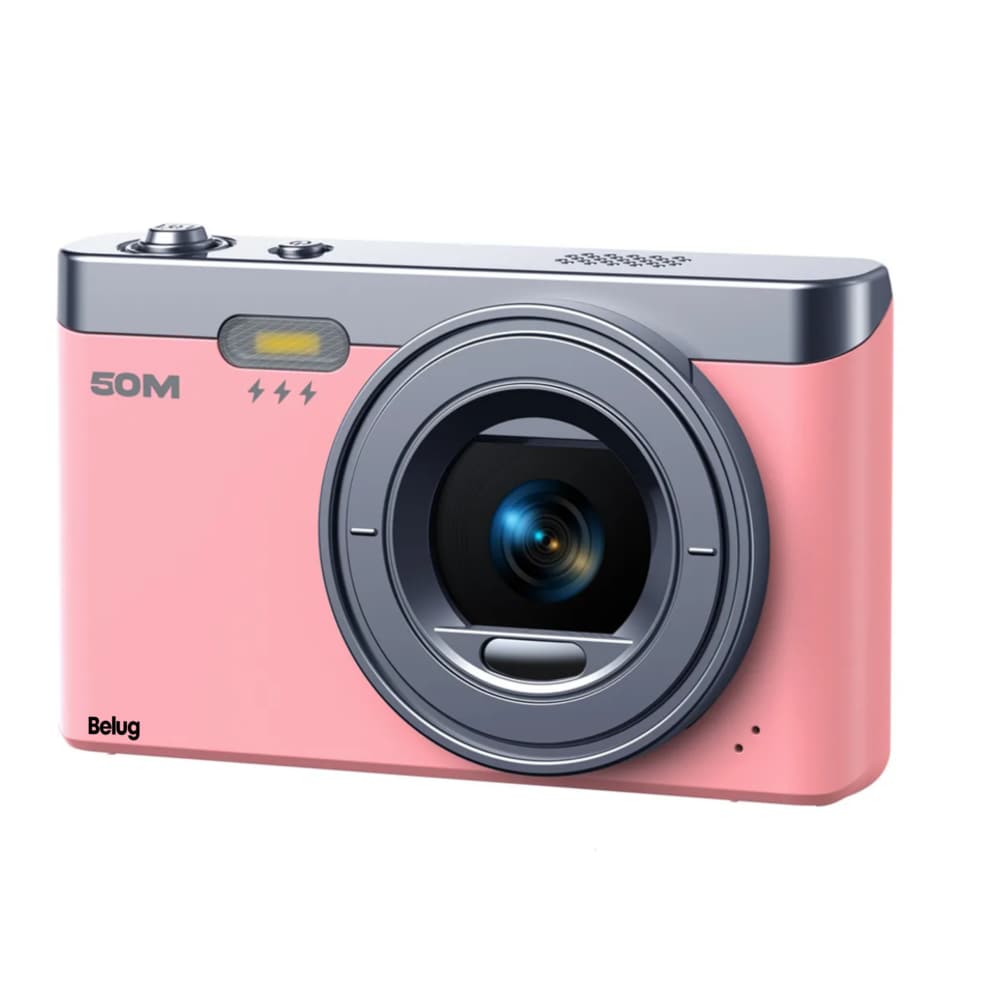 Cámara Digital 50mp 2k Autofoco Principiante +32gb Belug  Rosa $1,049