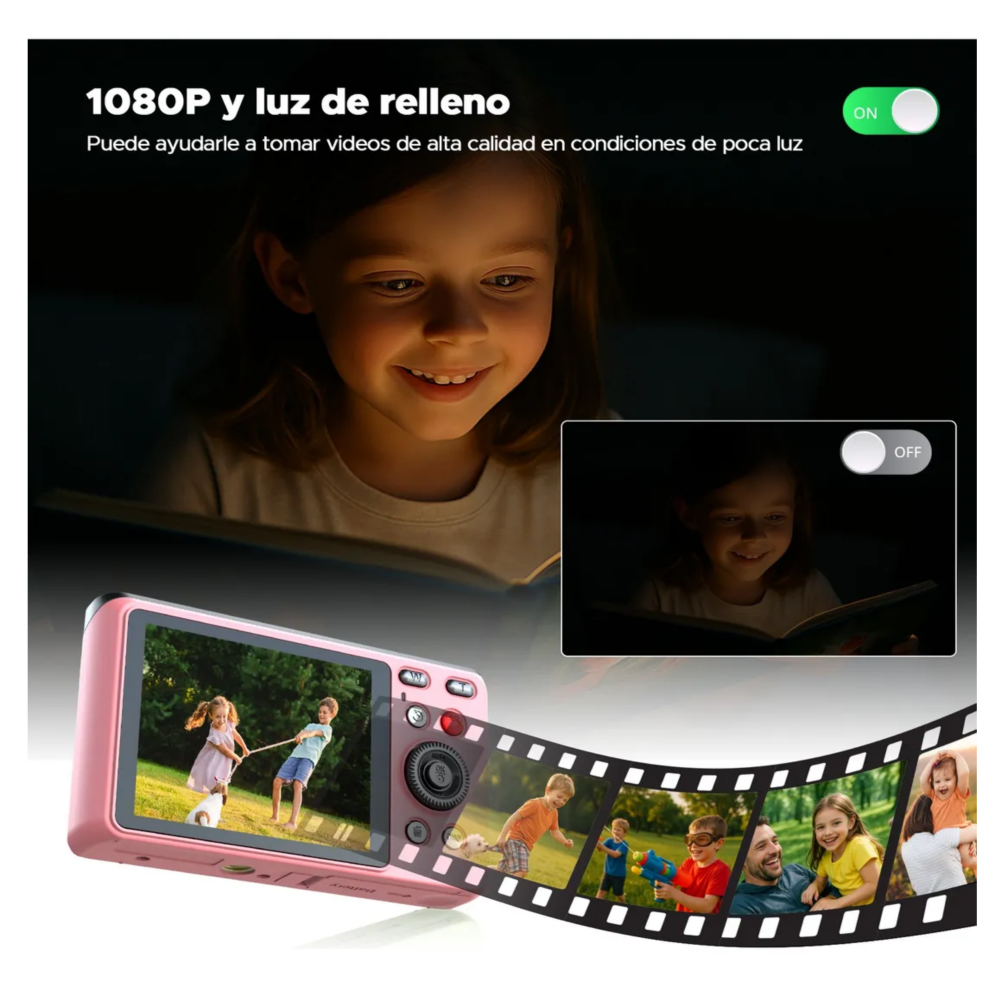 Foto 4 | Cámara Digital 50mp 2k Autofoco Principiante +32gb Belug  Rosa