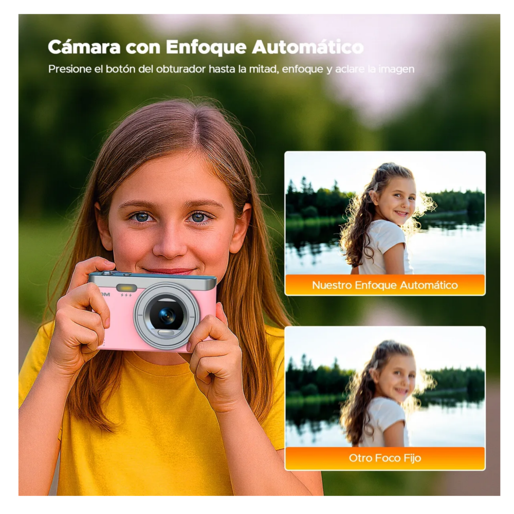 Foto 5 | Cámara Digital 50mp 2k Autofoco Principiante +32gb Belug  Rosa