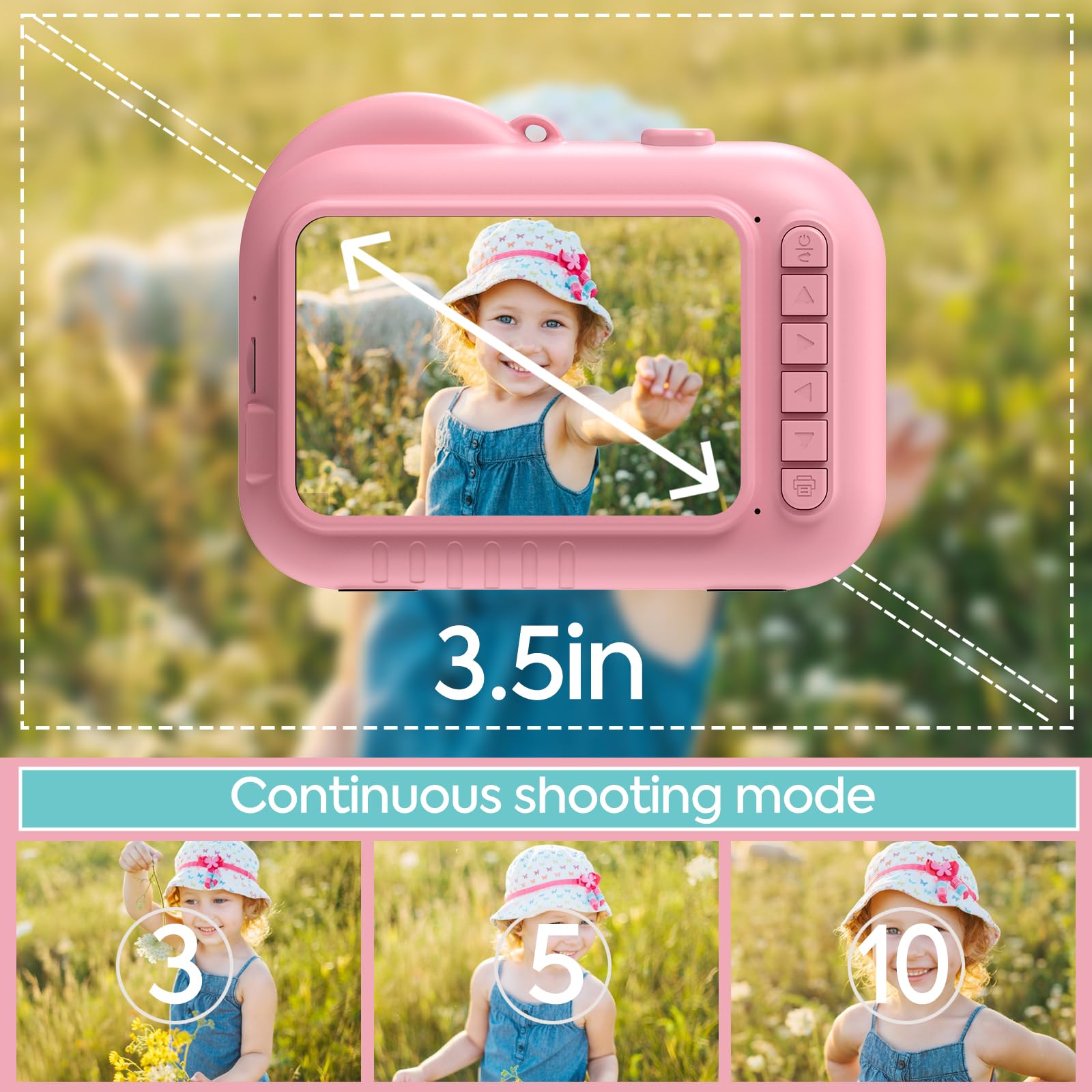 Foto 3 pulgar | Cámara De Impresión Instantánea Yosatoo Kids Con Pantalla De 3 5 Pulgadas Y 3 Rollos - Venta Internacional.