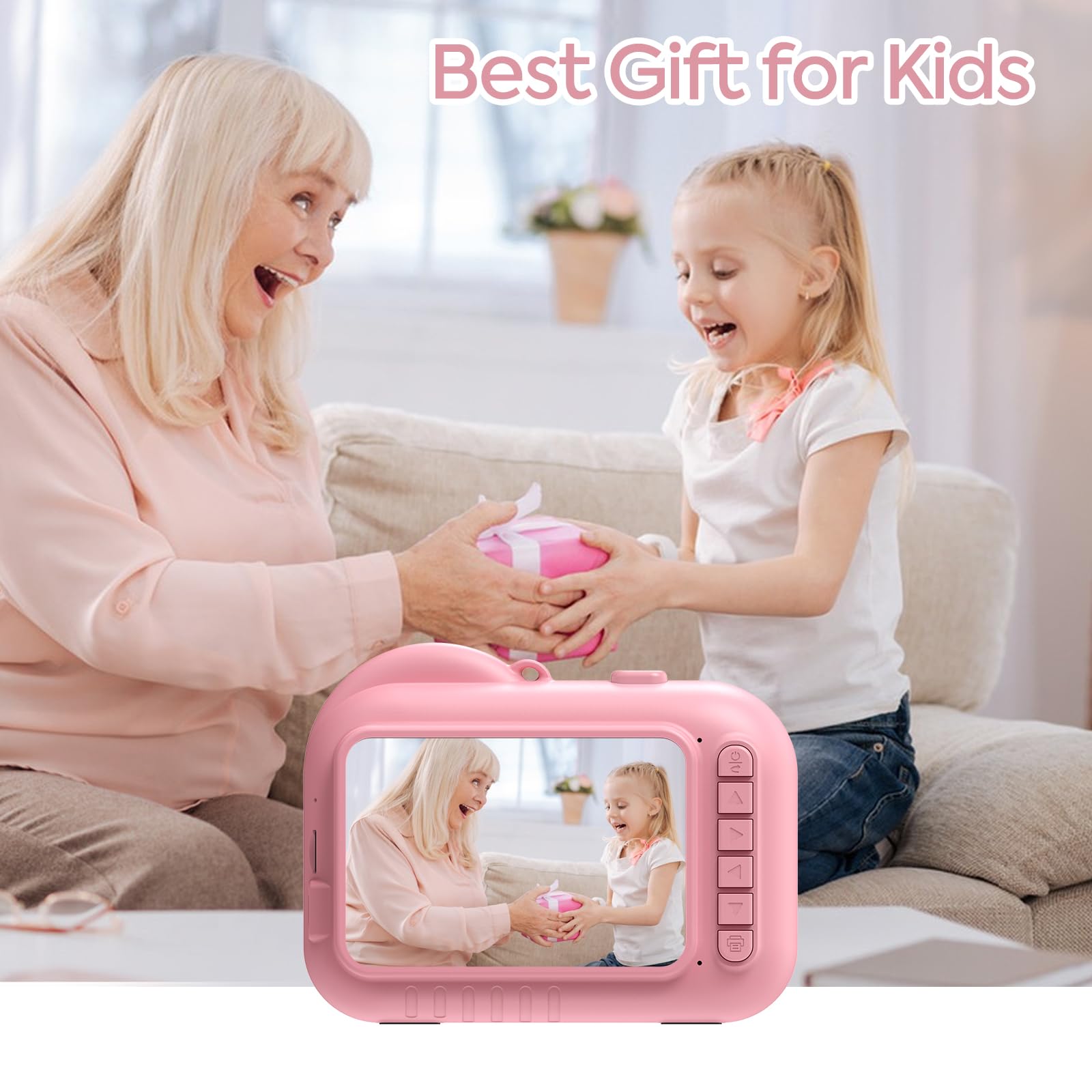 Foto 7 pulgar | Cámara De Impresión Instantánea Yosatoo Kids Con Pantalla De 3 5 Pulgadas Y 3 Rollos - Venta Internacional.
