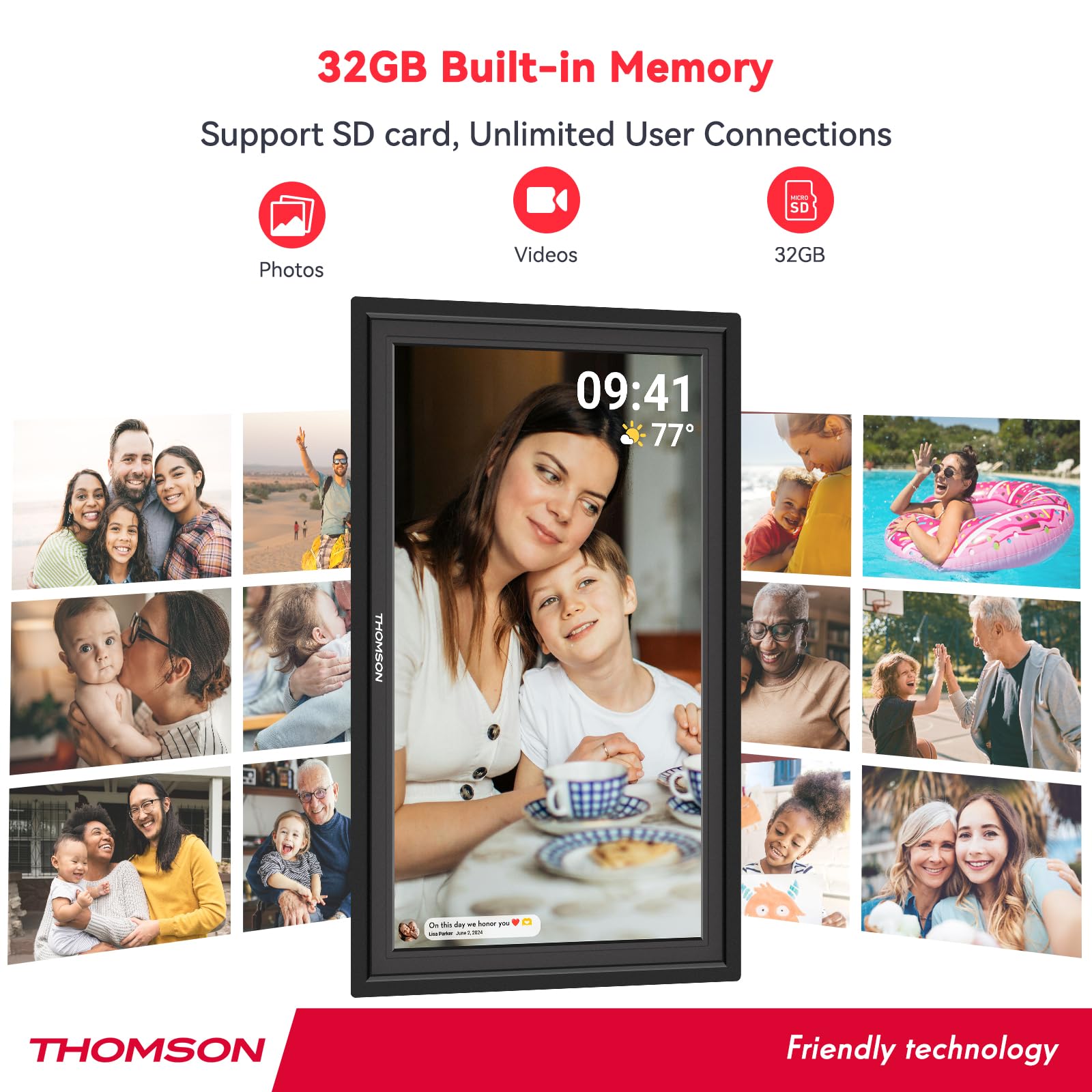 Foto 3 | Marco De Fotos Digital Thomson Frameo 15.6'' Wifi 32gb - Venta Internacional.