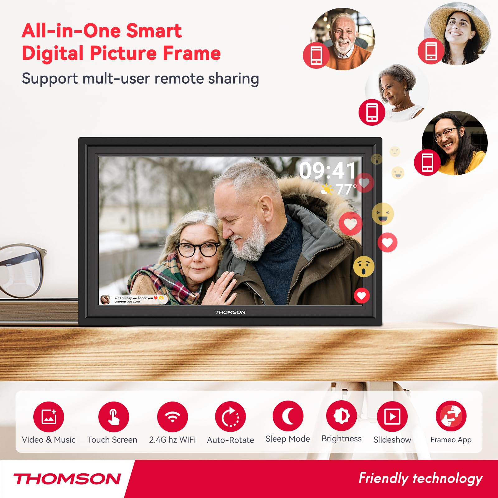 Foto 4 | Marco De Fotos Digital Thomson Frameo 15.6'' Wifi 32gb - Venta Internacional.