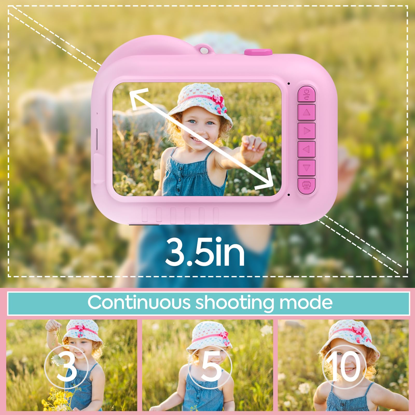 Foto 3 pulgar | Cámara Infantil De Impresión Instantánea Yosatoo Kc8 De 3.5 Pulgadas Con 3 Rollos De Papel - Venta Internacional.