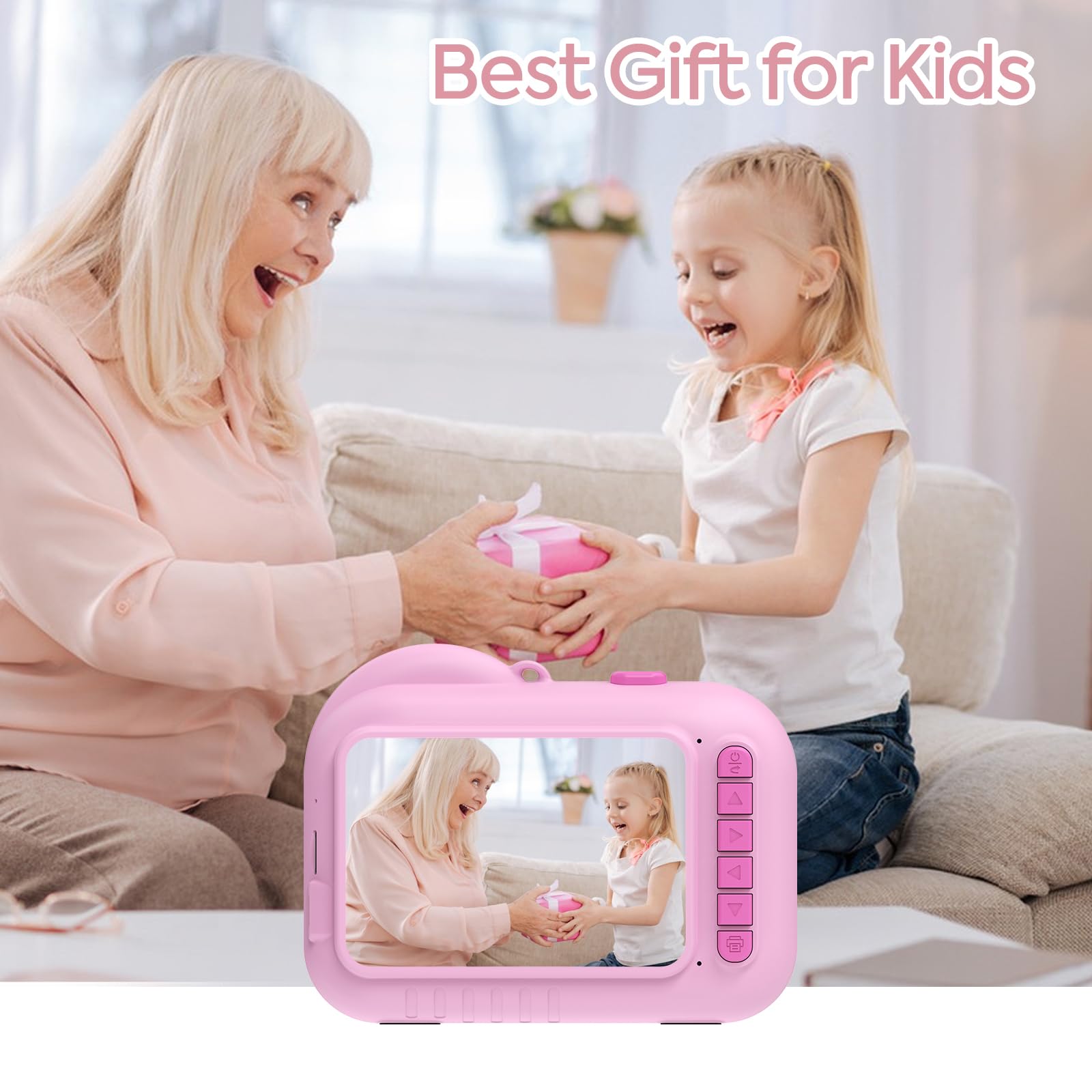 Foto 6 | Cámara Infantil De Impresión Instantánea Yosatoo Kc8 De 3.5 Pulgadas Con 3 Rollos De Papel - Venta Internacional.