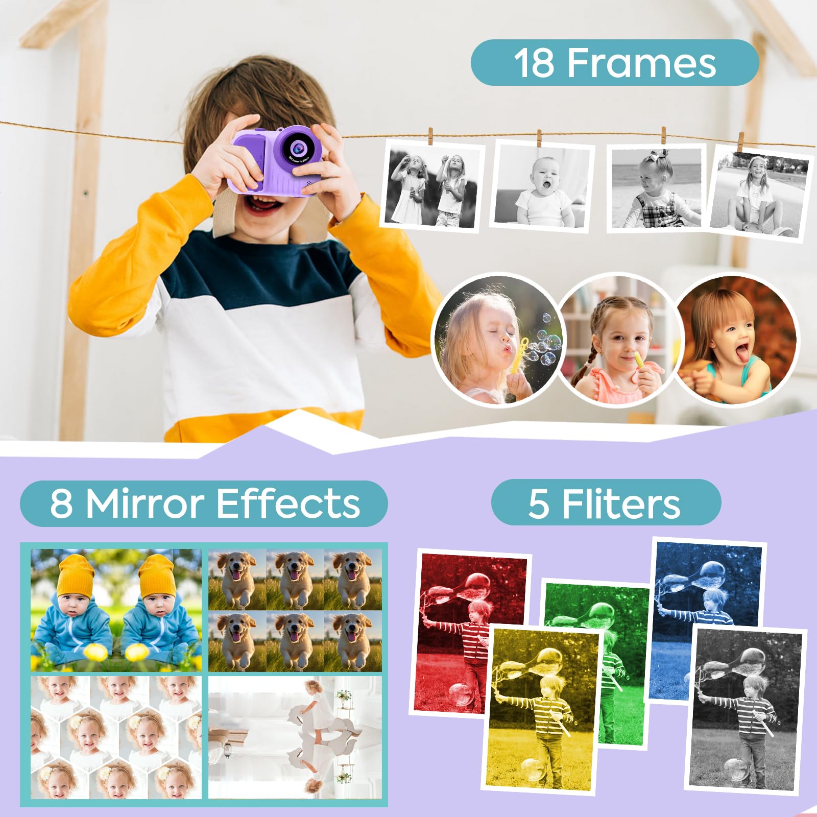 Foto 3 | Cámara De Impresión Instantánea Yosatoo Kc8 Para Niños De 3 A 12 Años Con Tarjeta Sd - Venta Internacional.