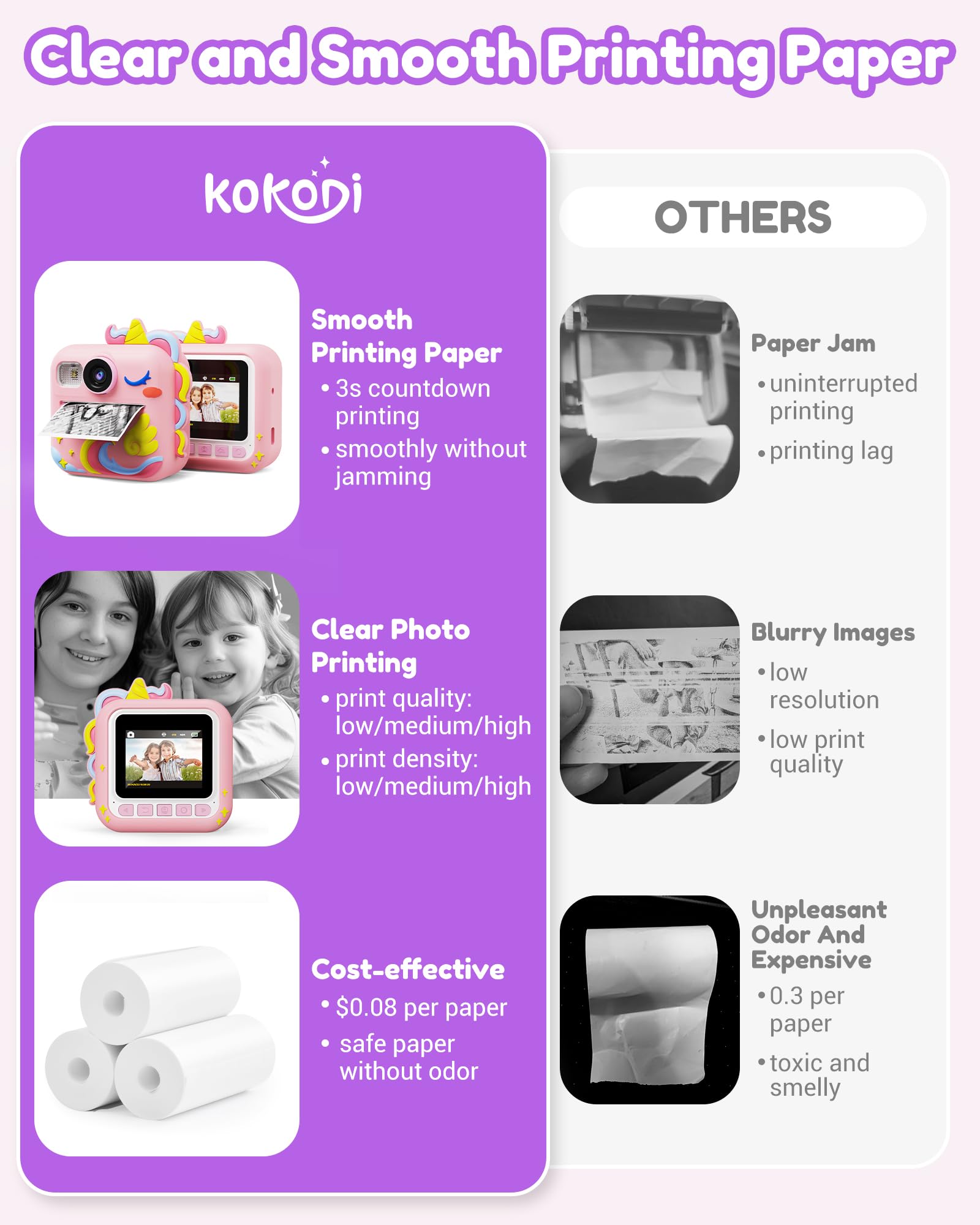 Foto 4 | Cámara Para Niños Kokodi  Impresión Instantánea  Vídeo Digital  De 3 A 12 Años - Venta Internacional.