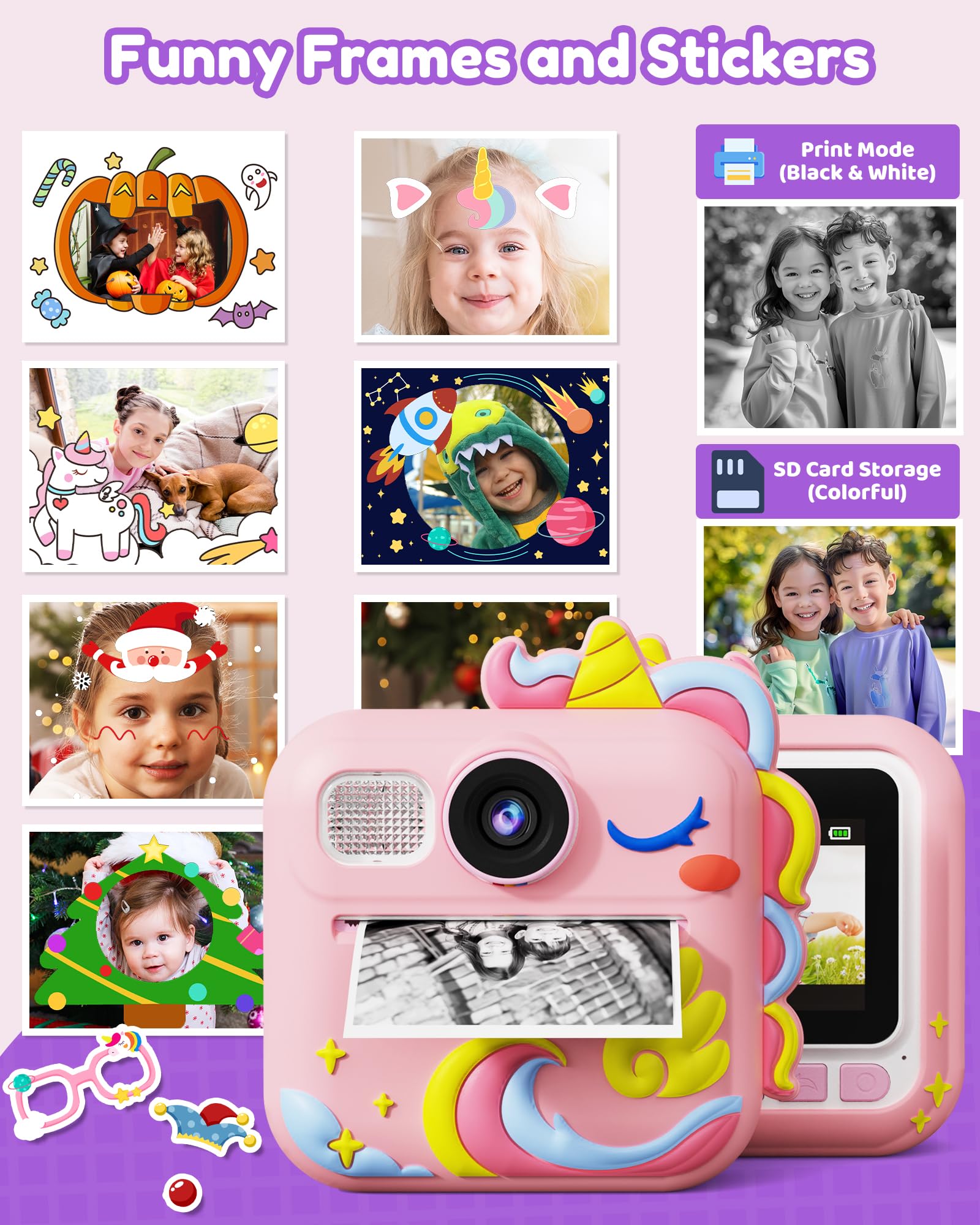 Foto 6 | Cámara Para Niños Kokodi  Impresión Instantánea  Vídeo Digital  De 3 A 12 Años - Venta Internacional.