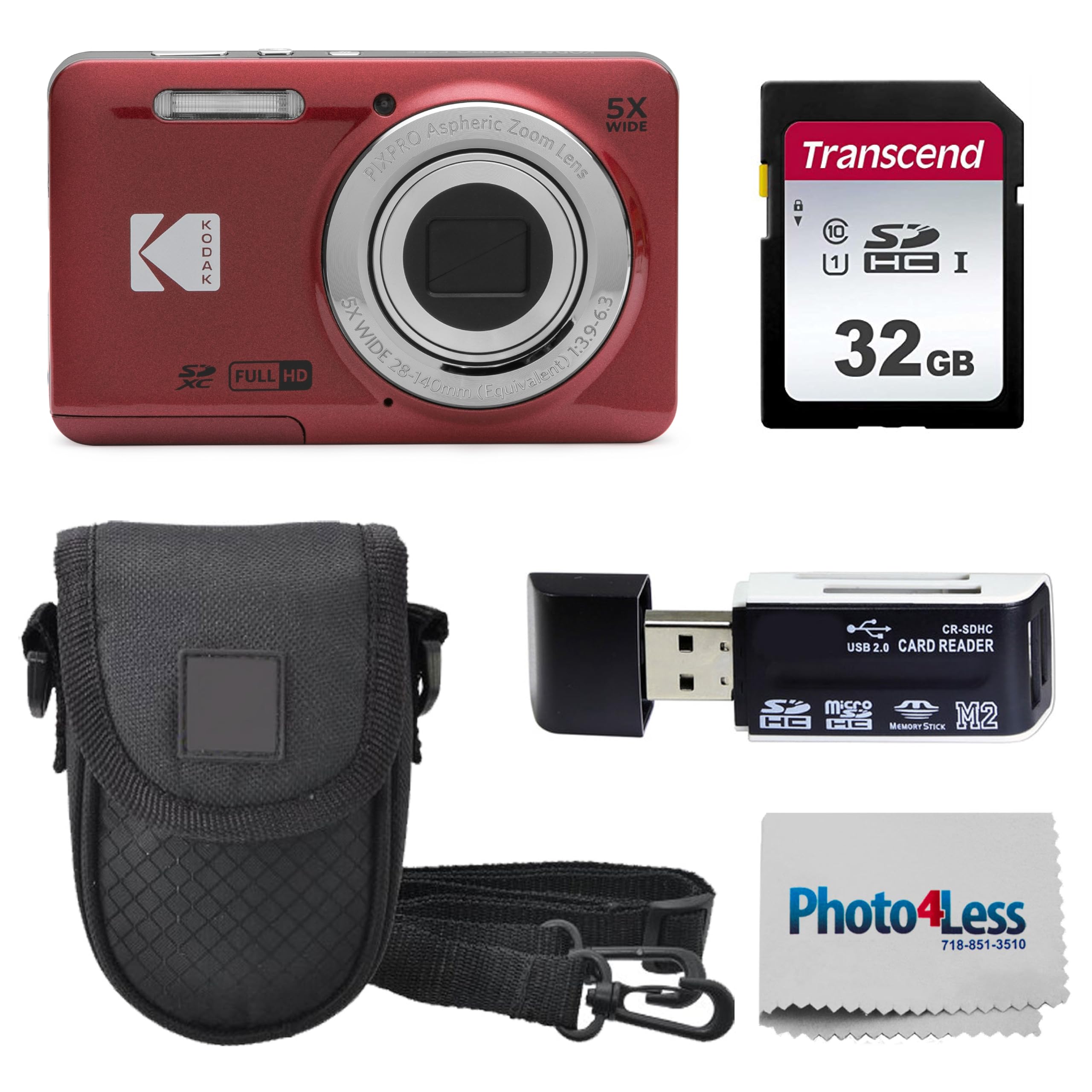 Foto 2 pulgar | Cámara Kodak Pixpro Fz55 Digital De 16 Mp Para Apuntar Y Disparar  Color Rojo - Venta Internacional.