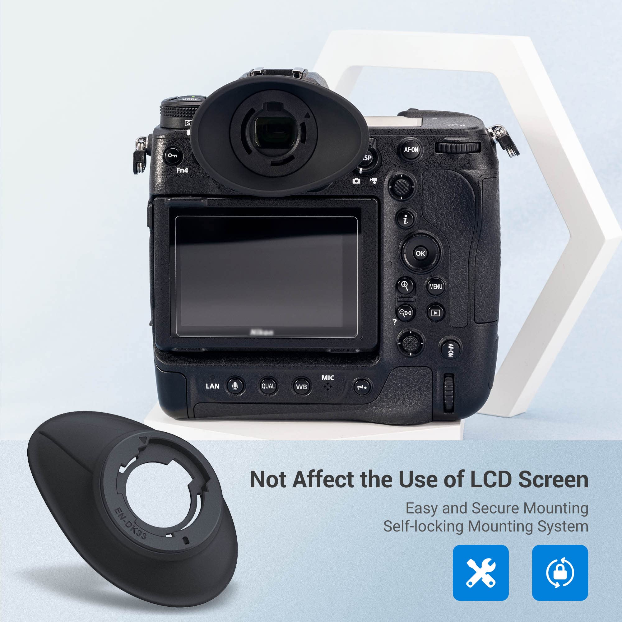 Foto 7 | [eye Cup] Vaso Ocular Jjc Z9 Z8 Zf De Silicona Para Nikon Z8 Z9 Zf - Venta Internacional.